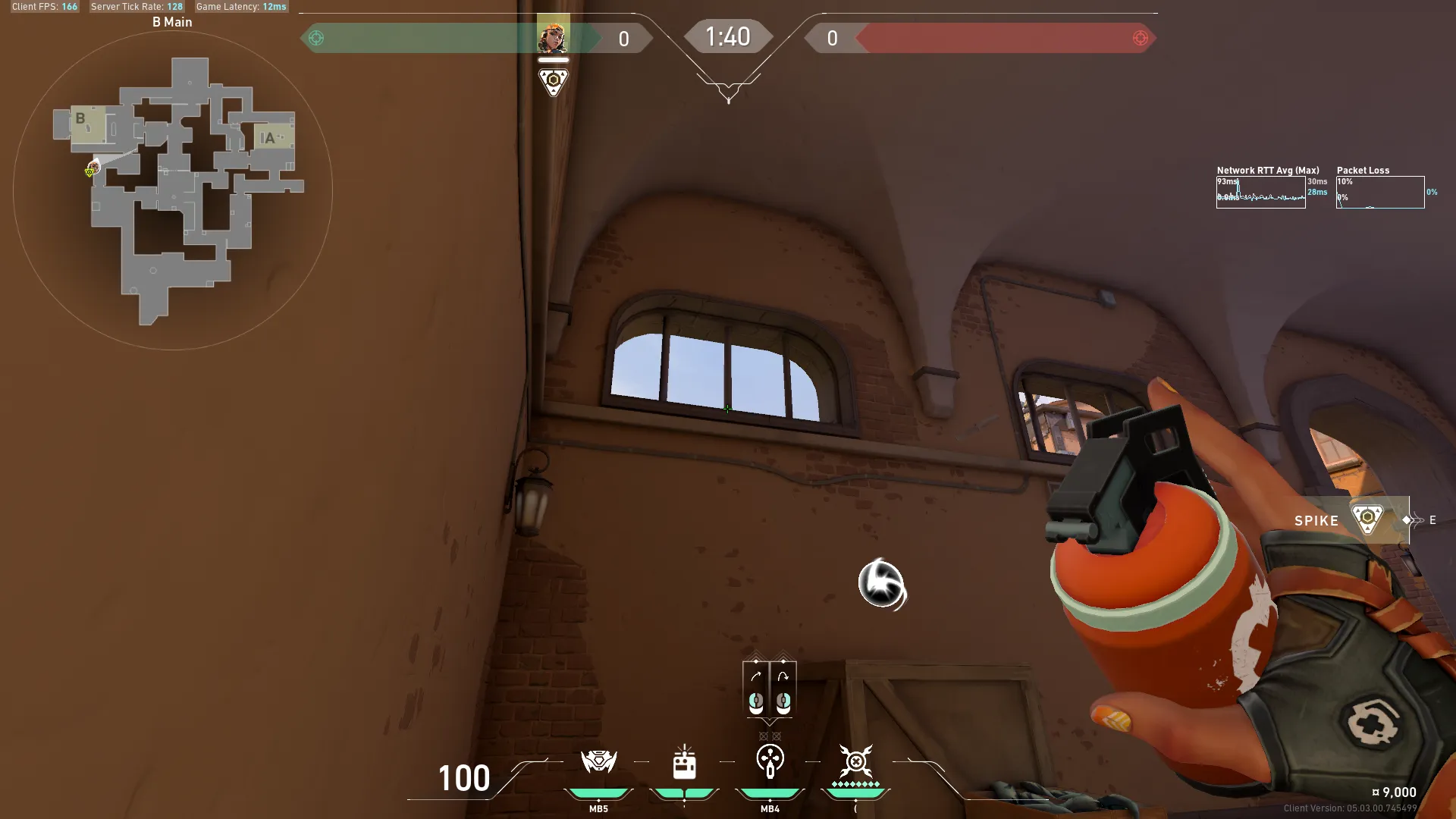 Raze Paint Shells on Ascent Attack Site B — step 2 of 3: Aim — line up the shot