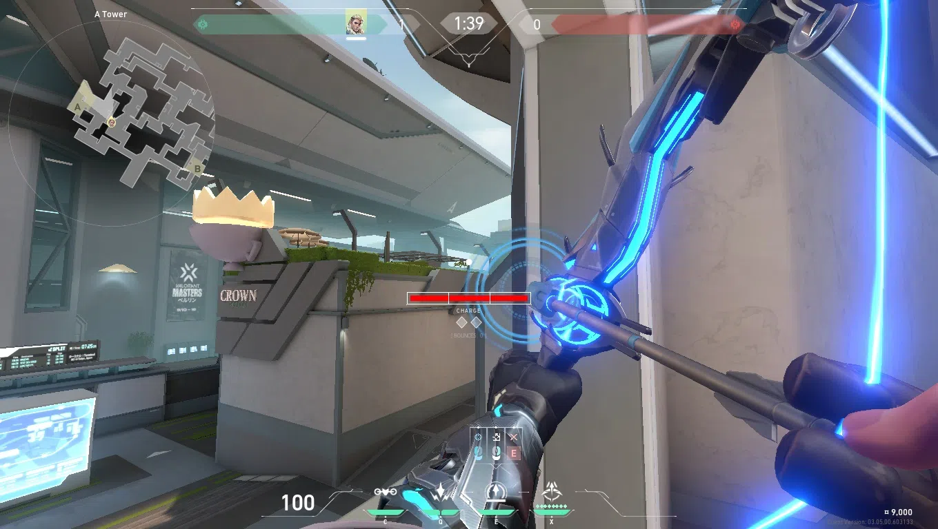 Sova Recon Bolt on Split Defense Site A — step 2 of 3: Aim — line up the shot