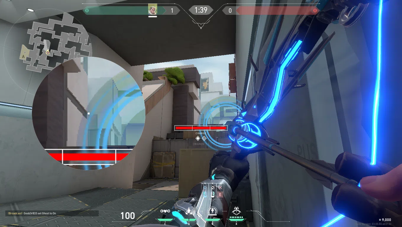 Sova Recon Bolt on Split Attack Site A — step 2 of 3: Aim — line up the shot