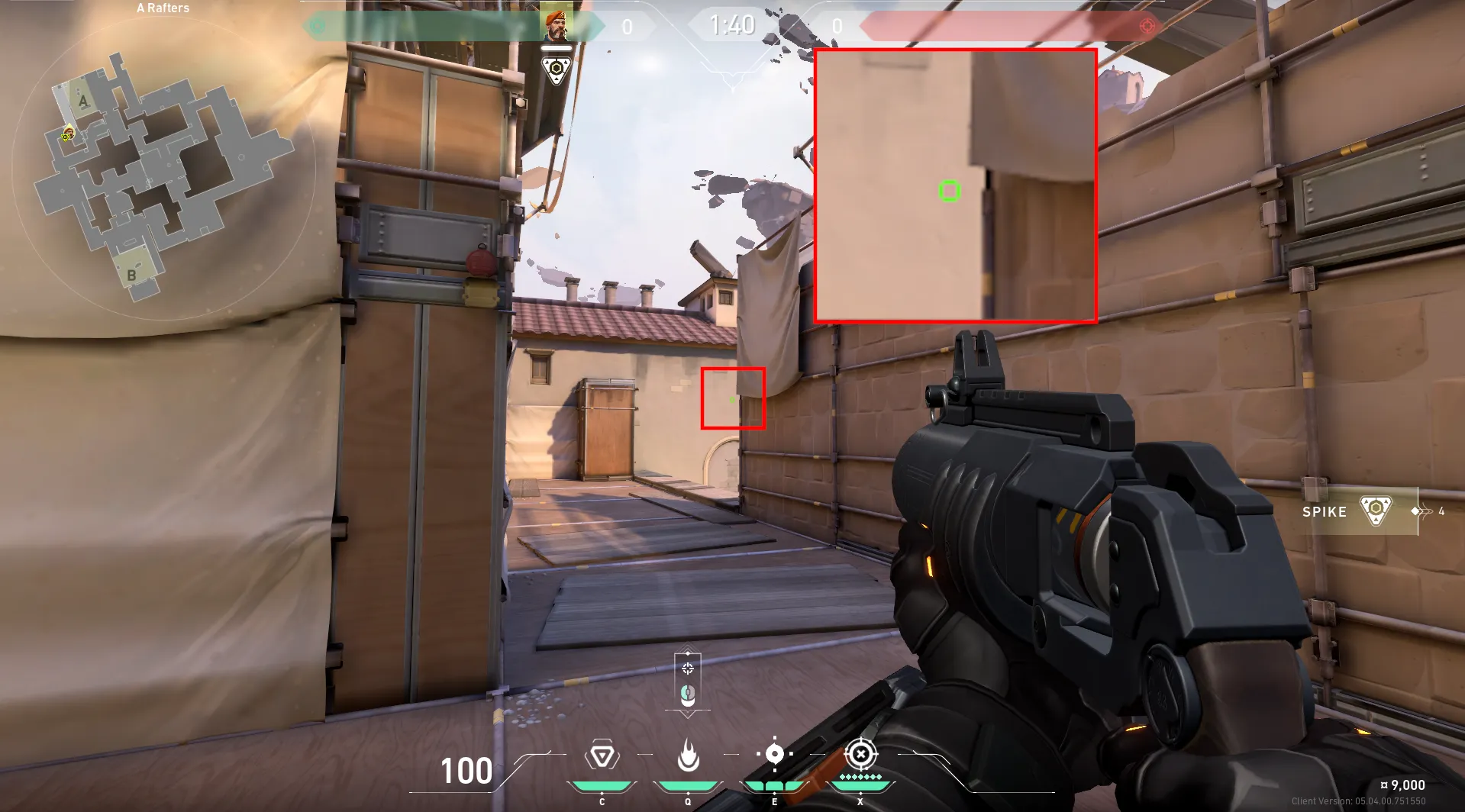 Brimstone Incendiary on Ascent Defense Site A — step 2 of 3: Aim — line up the shot