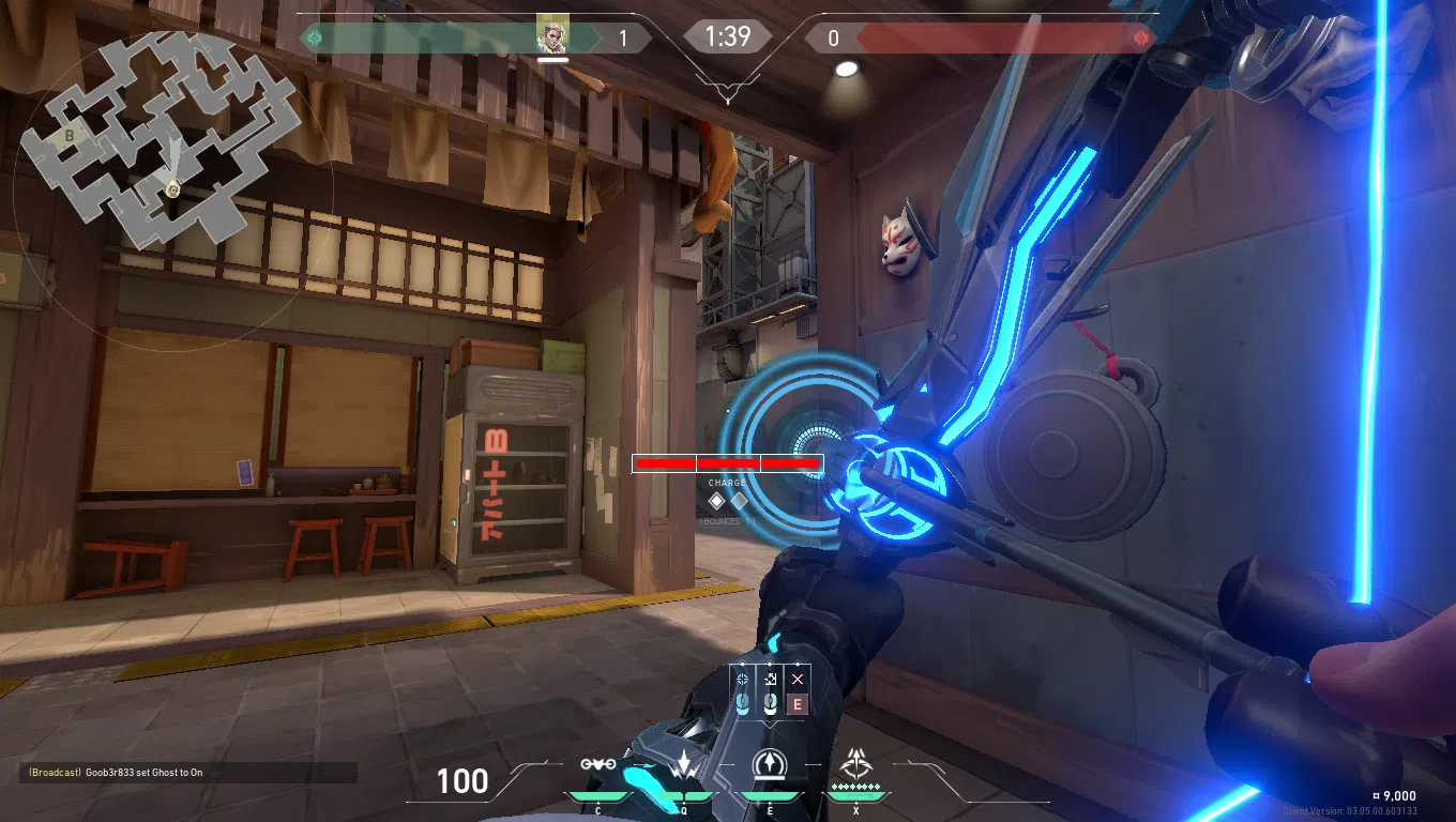 Sova Recon Bolt on Split Attack Mid — step 2 of 3: Aim — line up the shot