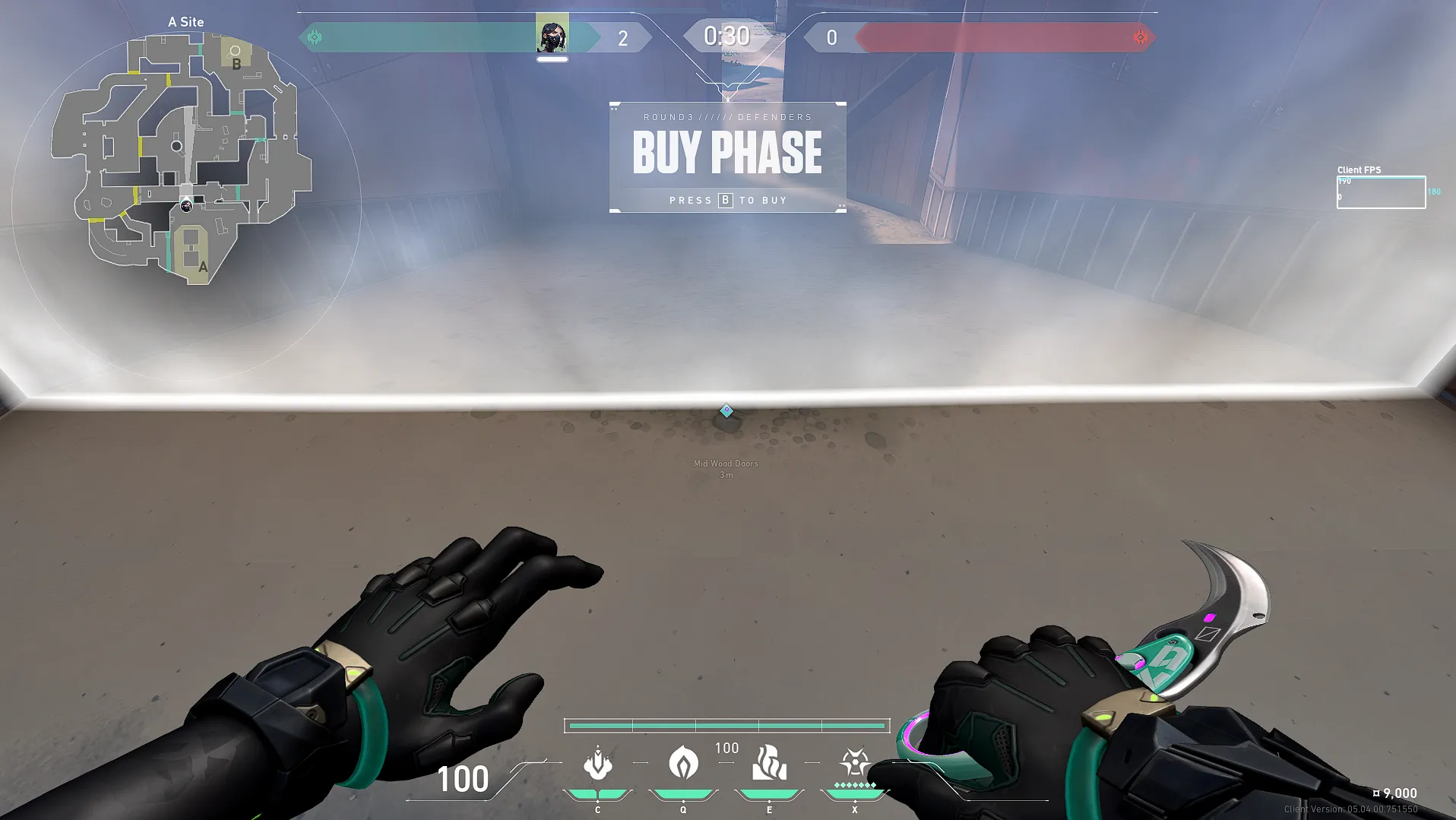 Viper Poison Cloud on Breeze Defense Mid — step 1 of 6: Position — where to stand