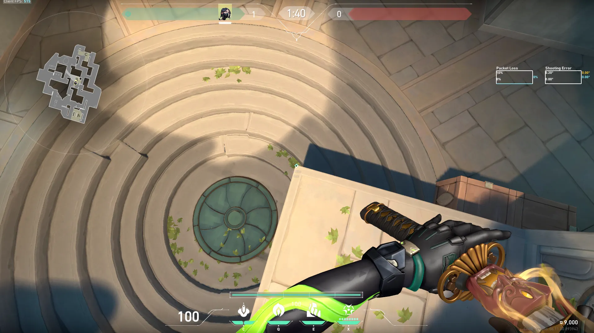 Viper Snake Bite on Lotus Defense Site C — step 1 of 4: Position — where to stand