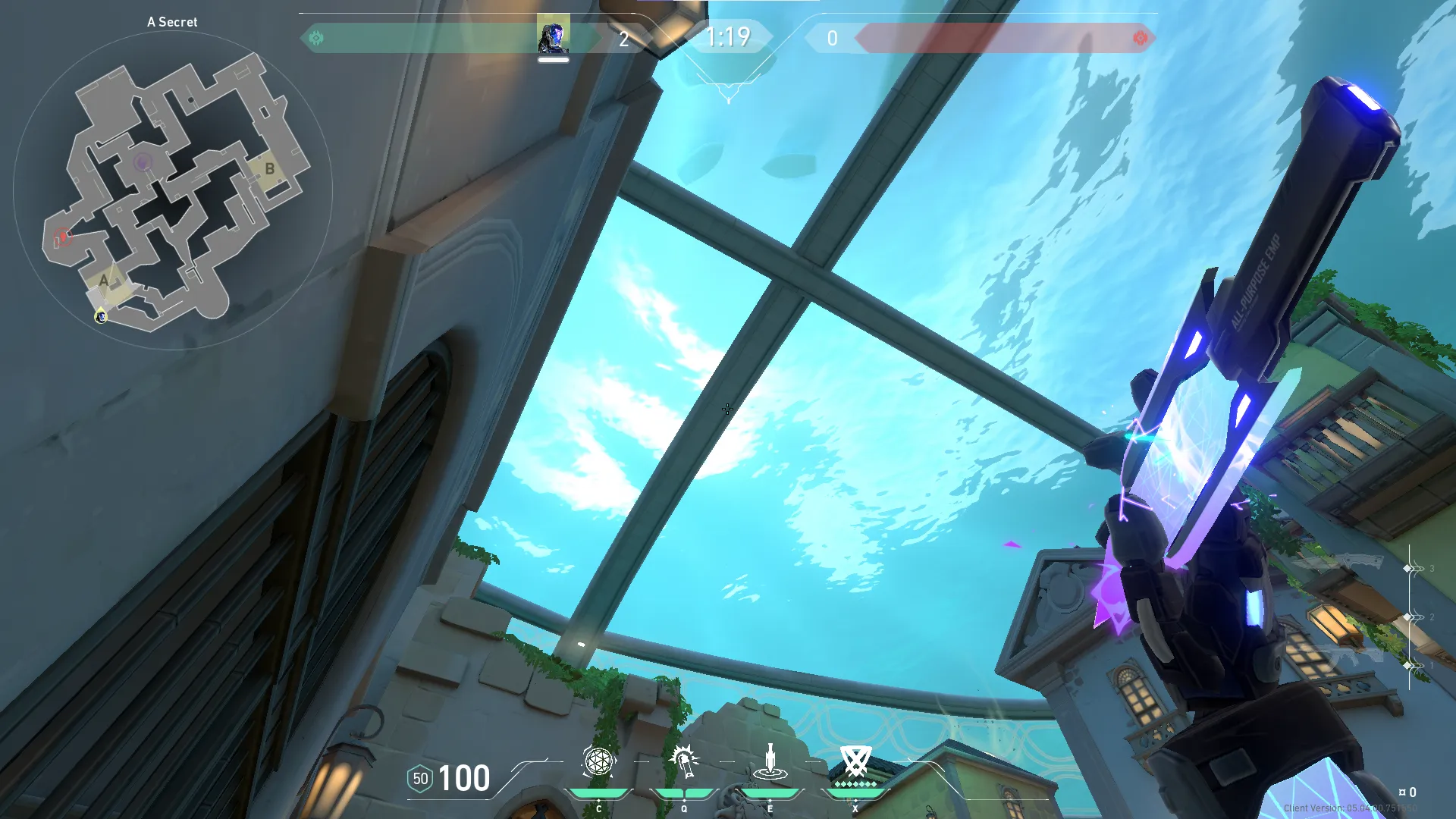 KAY/O Zero_Point on Pearl Defense Mid — step 2 of 4: Aim — line up the shot