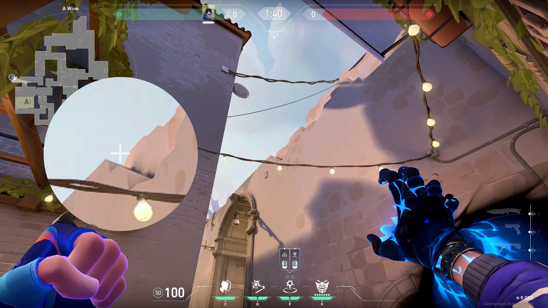 Yoru Gatecrash on Ascent Attack Site A — step 2 of 3: Aim — line up the shot