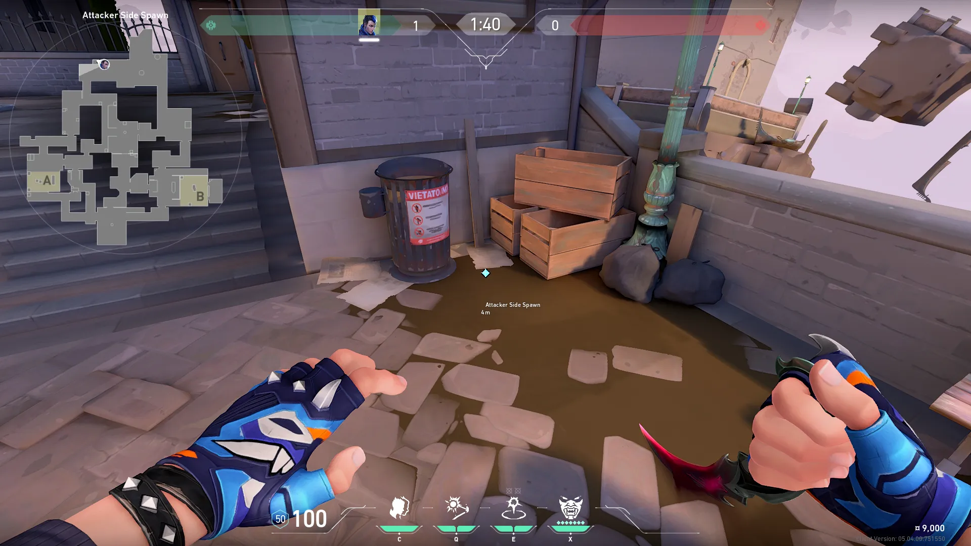 Attackers Spawn to B Main Flank TP — Yoru lineup on Ascent