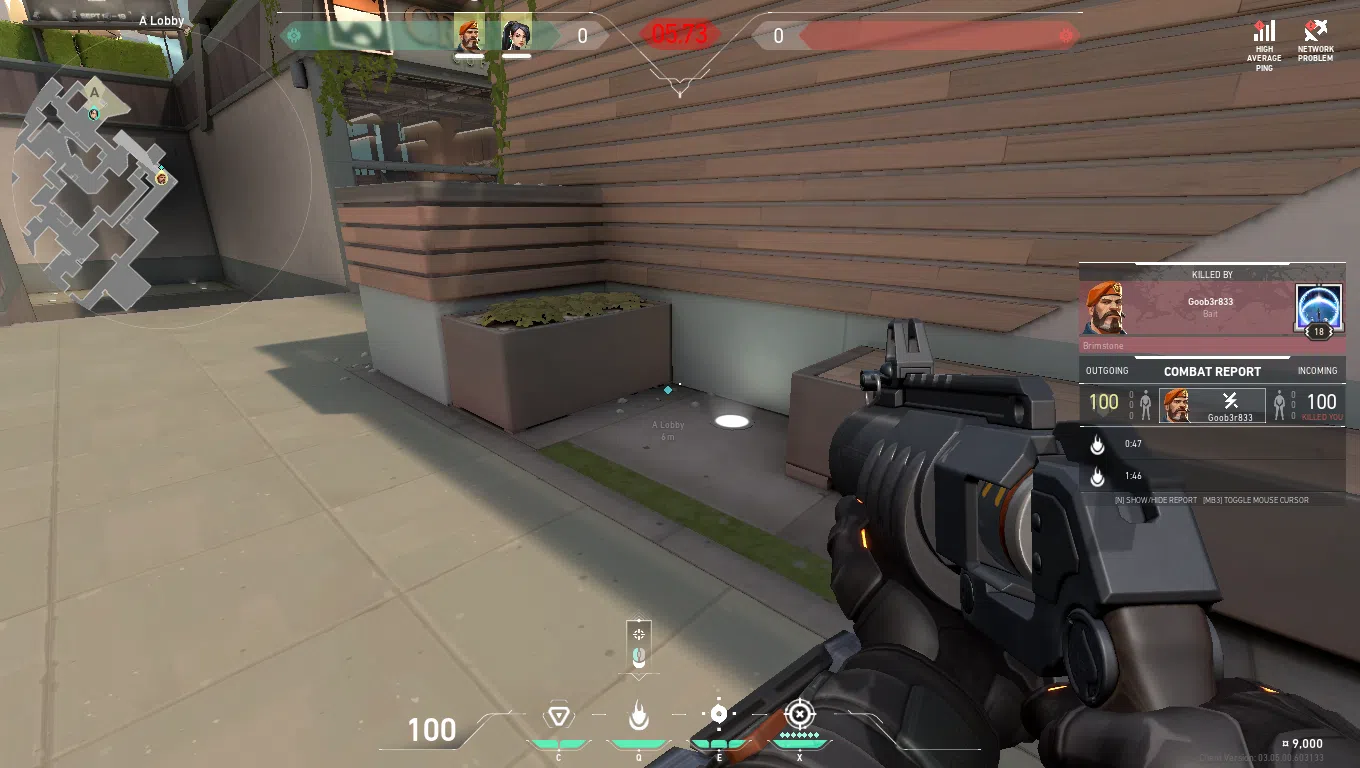 Brimstone Incendiary on Split Attack Site A — step 1 of 3: Position — where to stand