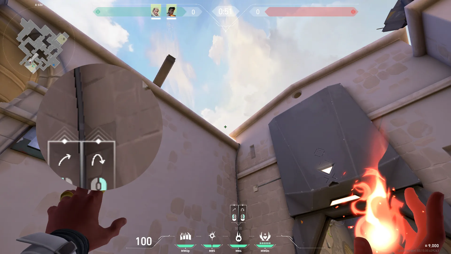 Phoenix Hot Hands on Ascent Defense Site A — step 3 of 4: Aim — line up the shot