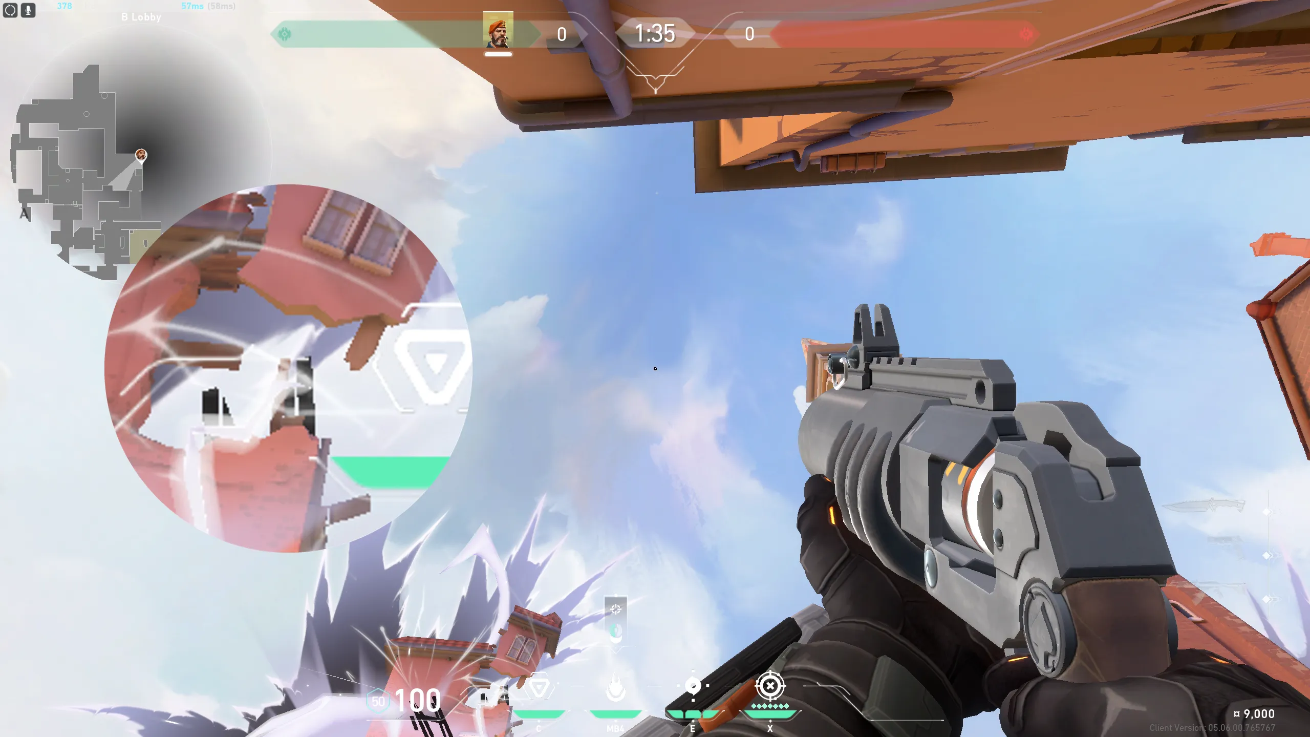 Brimstone Incendiary on Ascent Attack Site B — step 2 of 3: Aim — line up the shot
