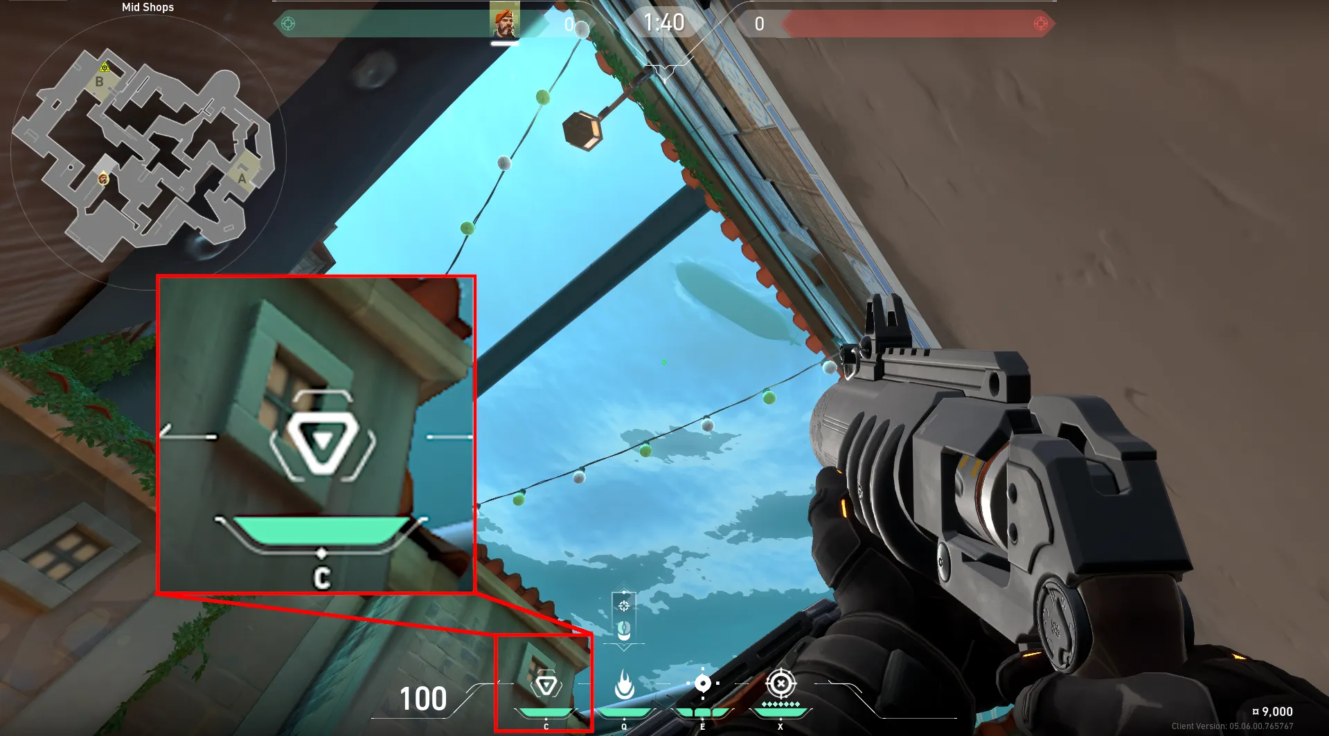Brimstone Incendiary on Pearl Attack Site B — step 2 of 3: Aim — line up the shot