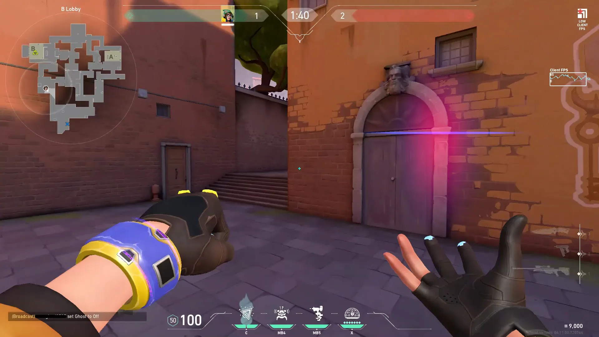 Killjoy Nanoswarm on Ascent Attack Site B — step 1 of 4: Position — where to stand