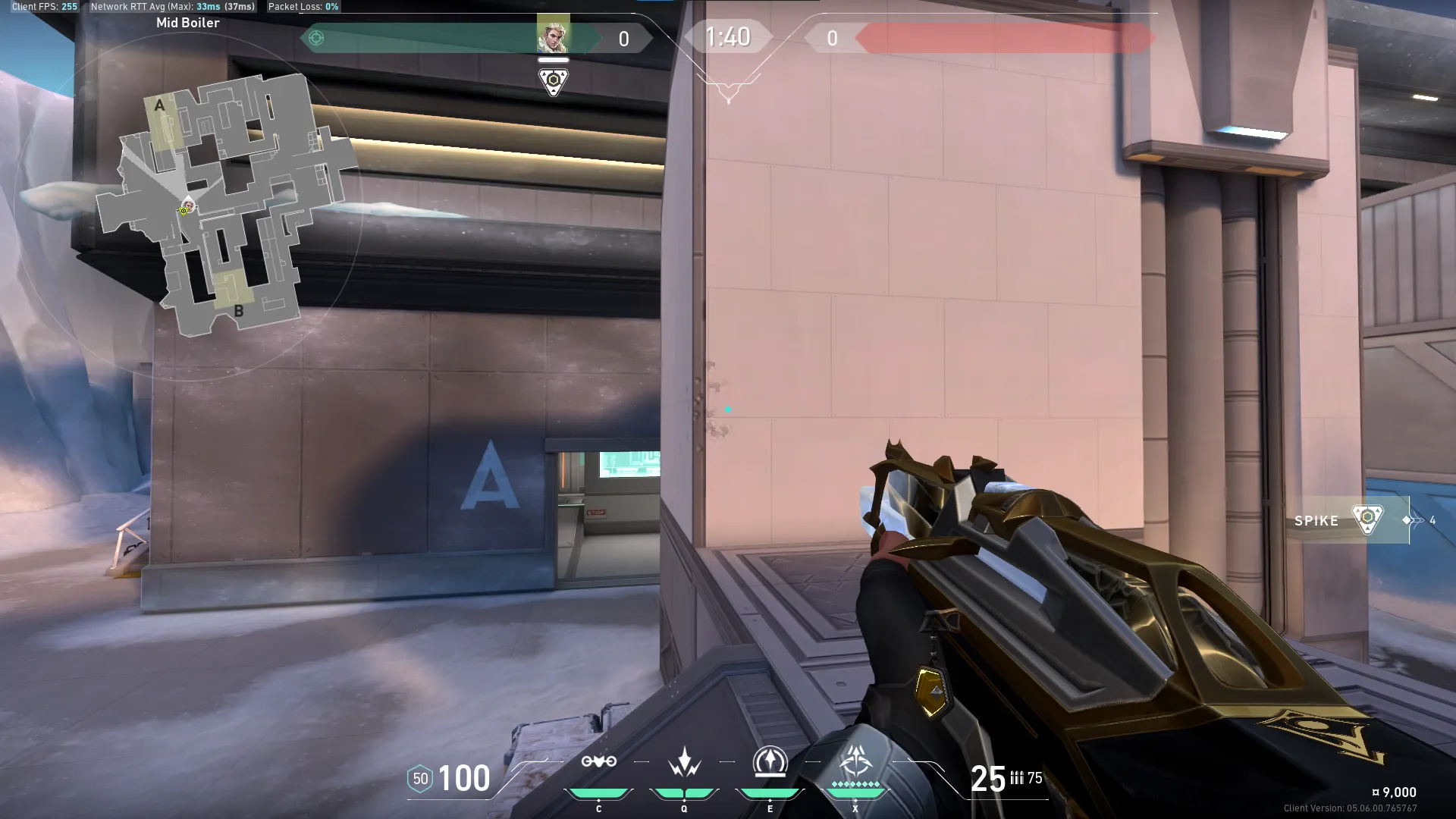 Defense Dart From Mid to B Main — Sova lineup on Icebox