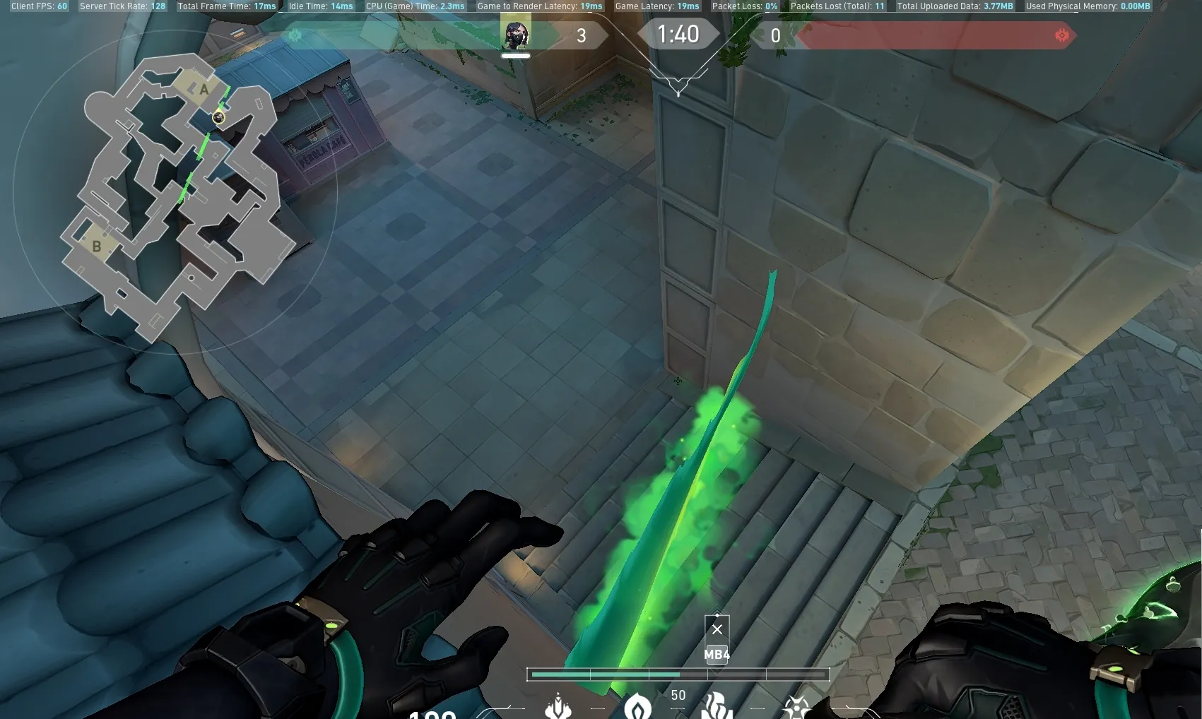 Viper Toxic Screen on Pearl Defense Mid — step 3 of 5: Aim — line up the shot