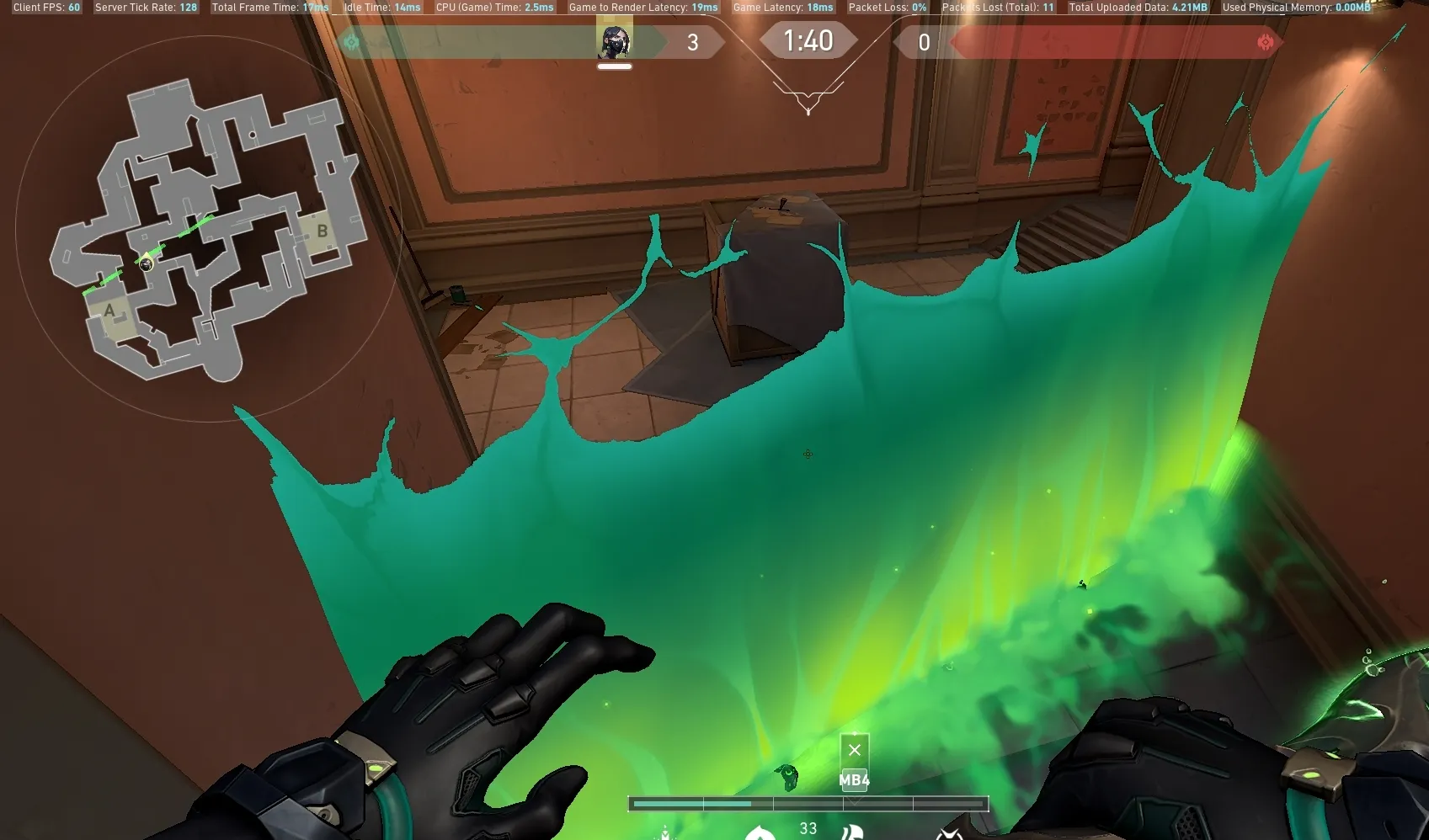 Viper Toxic Screen on Pearl Defense Mid — step 4 of 5: Aim — line up the shot