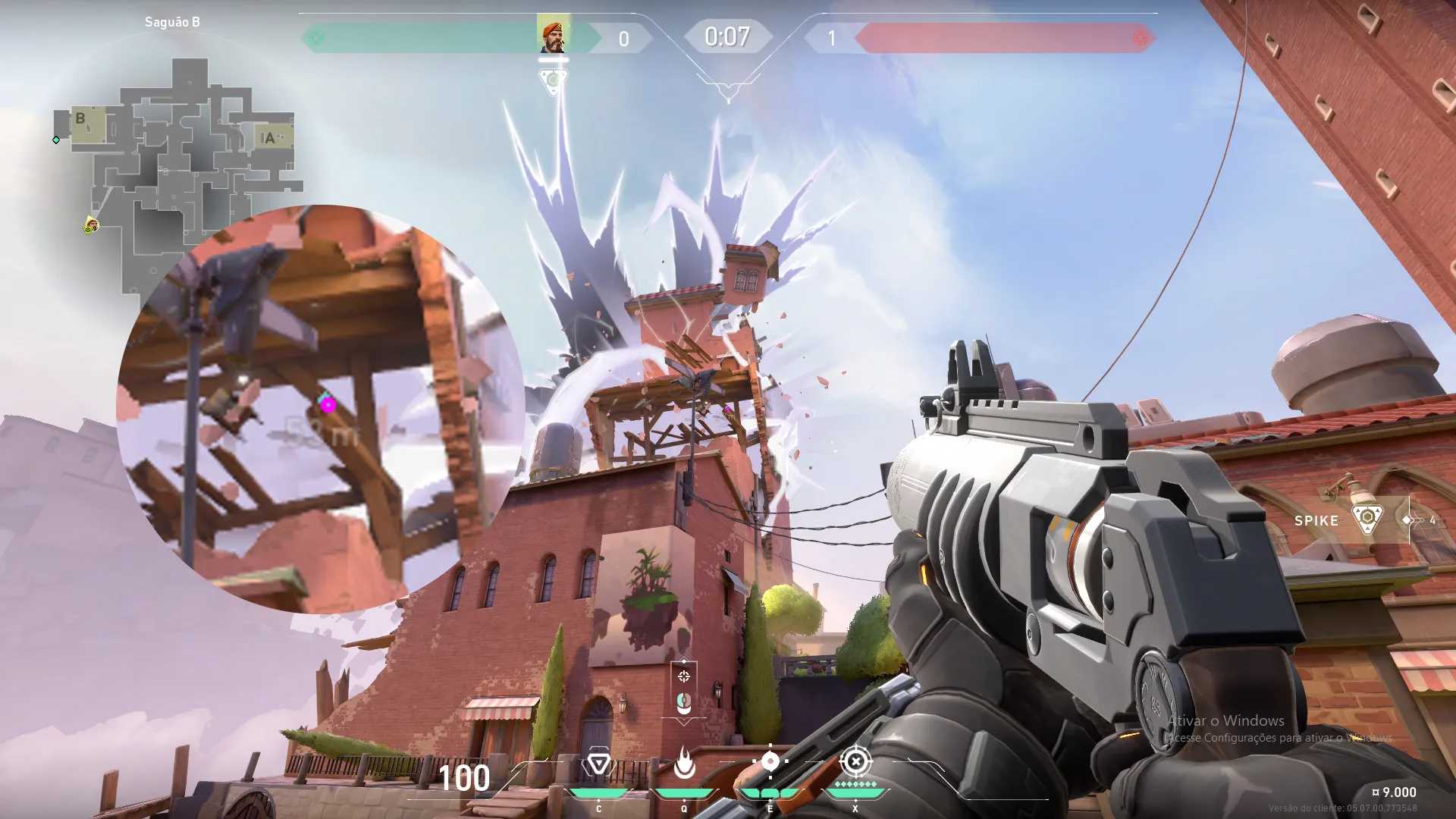 Brimstone Incendiary on Ascent Attack Site B — step 2 of 3: Aim — line up the shot