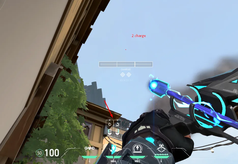 Sova Shock Bolt on Haven Attack Site A — step 4 of 5: Aim — line up the shot