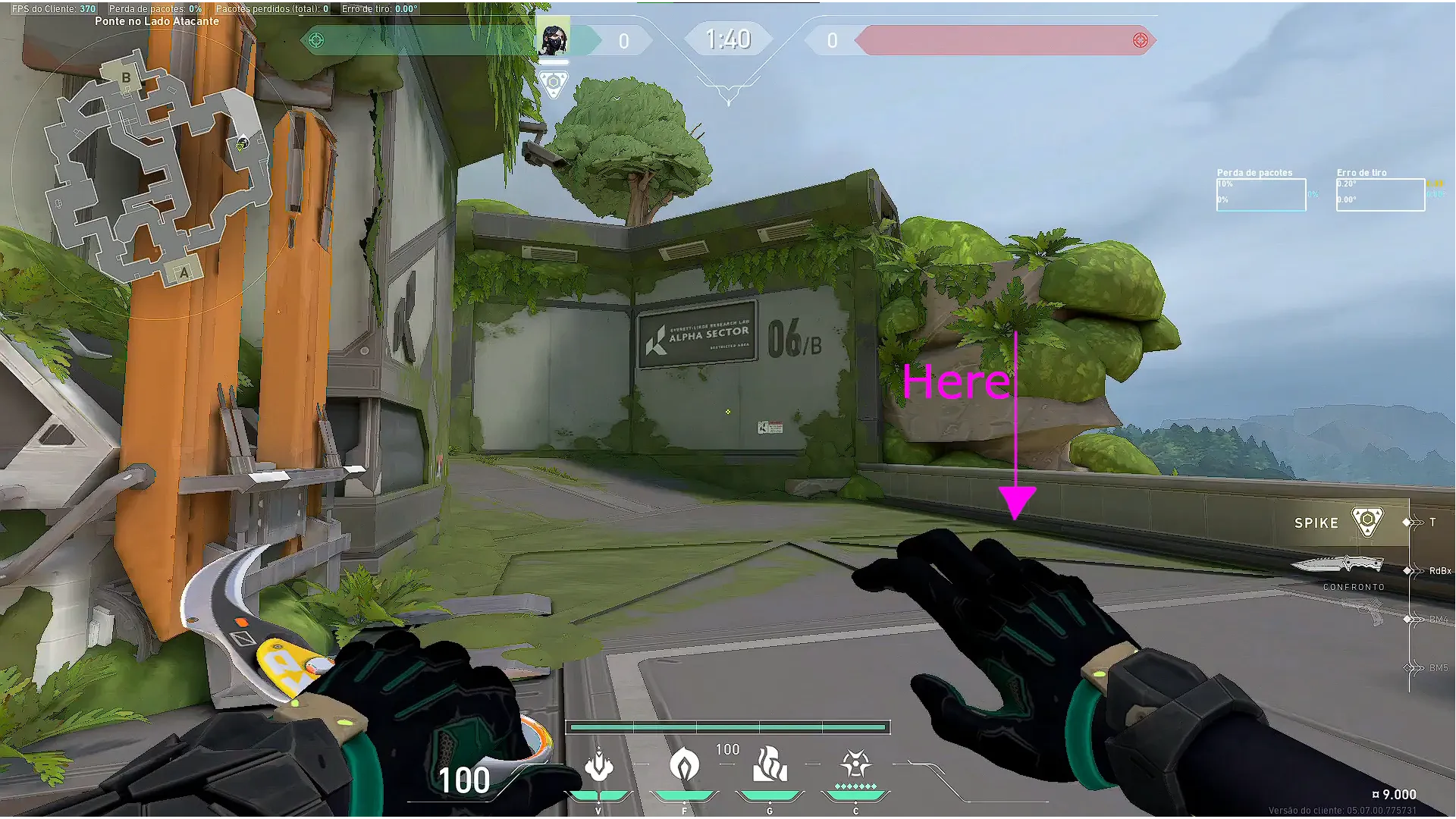 Viper Poison Cloud on Fracture Attack Site B — step 1 of 4: Position — where to stand