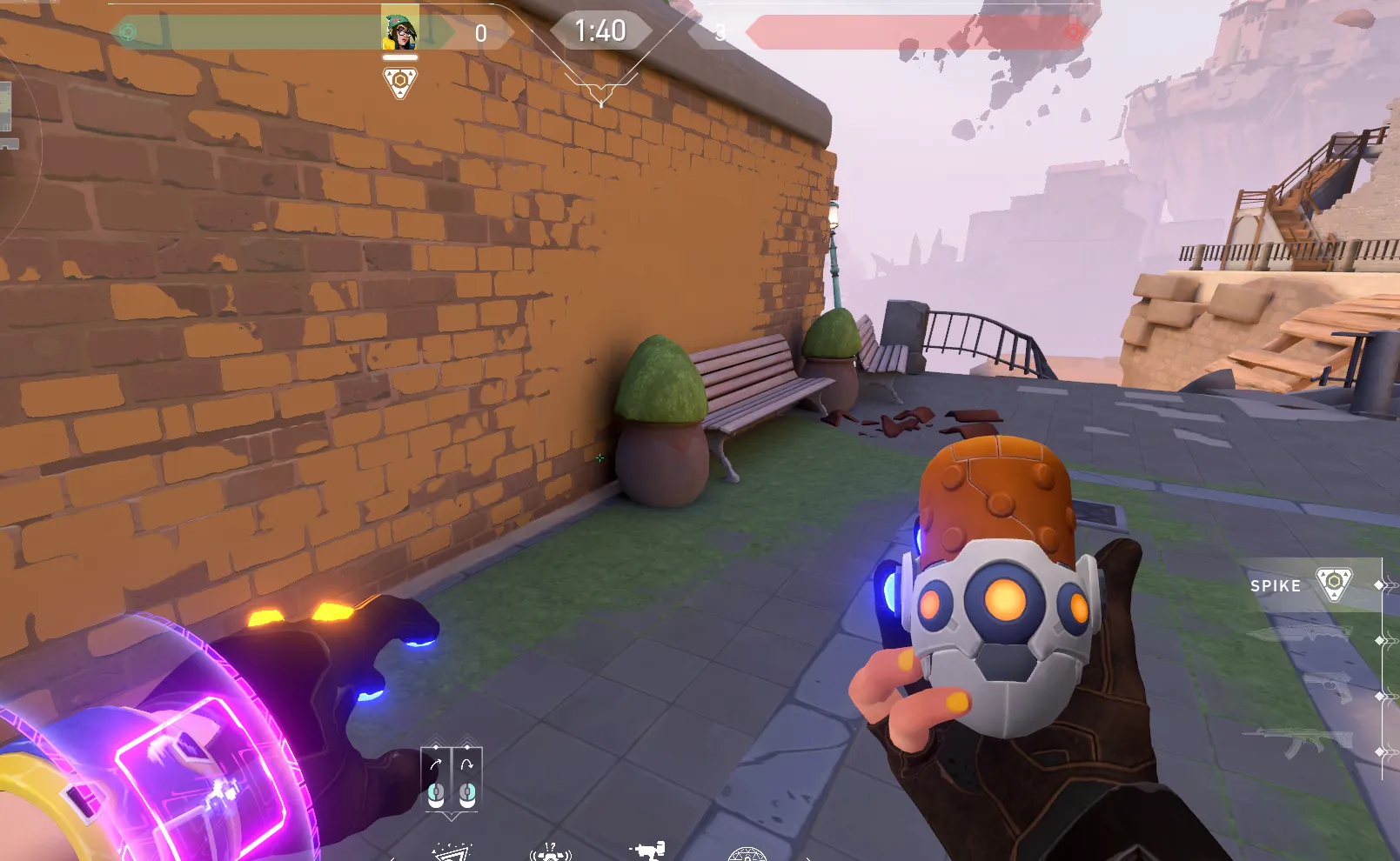 Killjoy Nanoswarm on Ascent Defense Site A — step 1 of 3: Position — where to stand