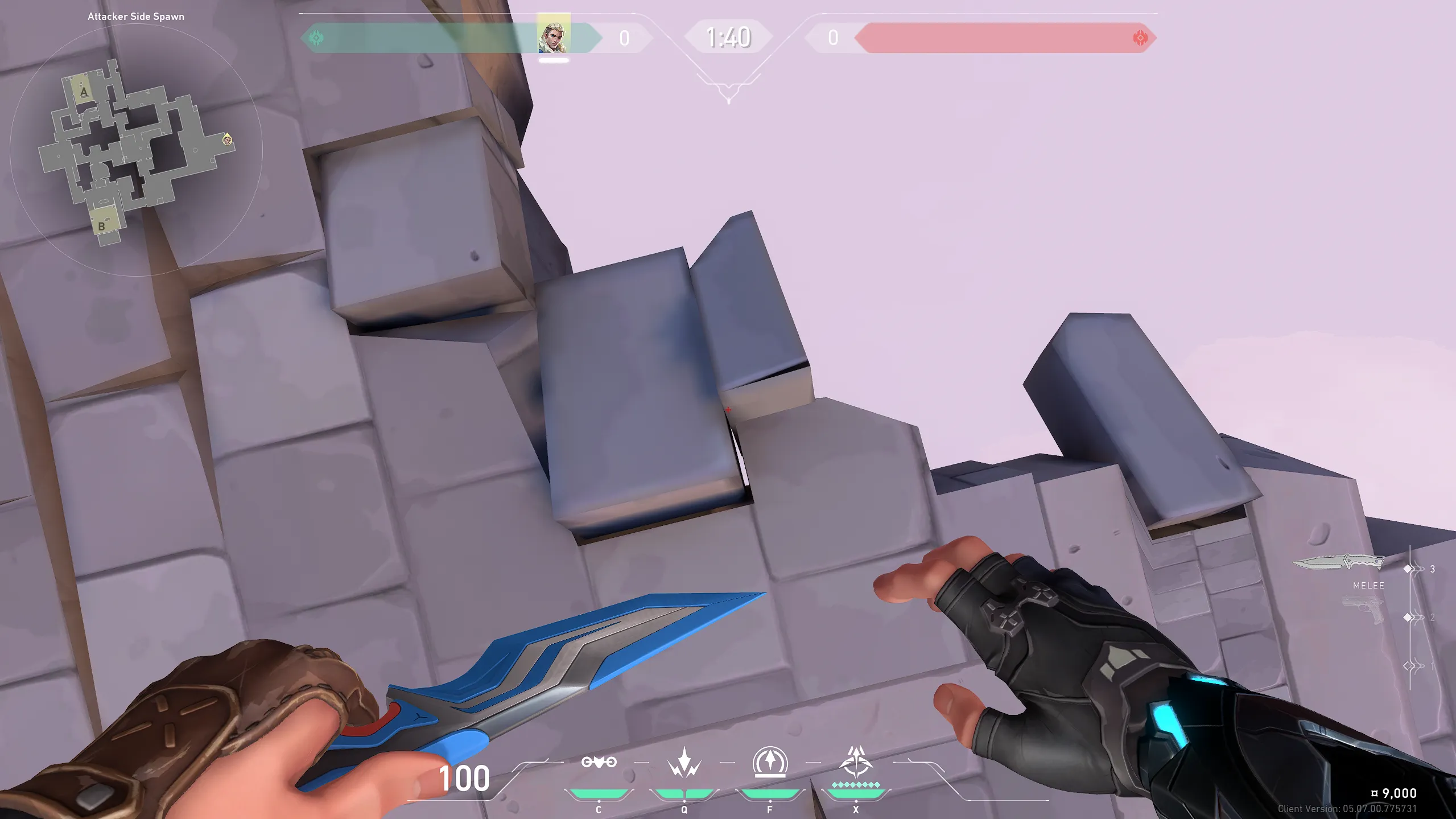 Sova Recon Bolt on Ascent Attack Site A — step 1 of 4: Position — where to stand