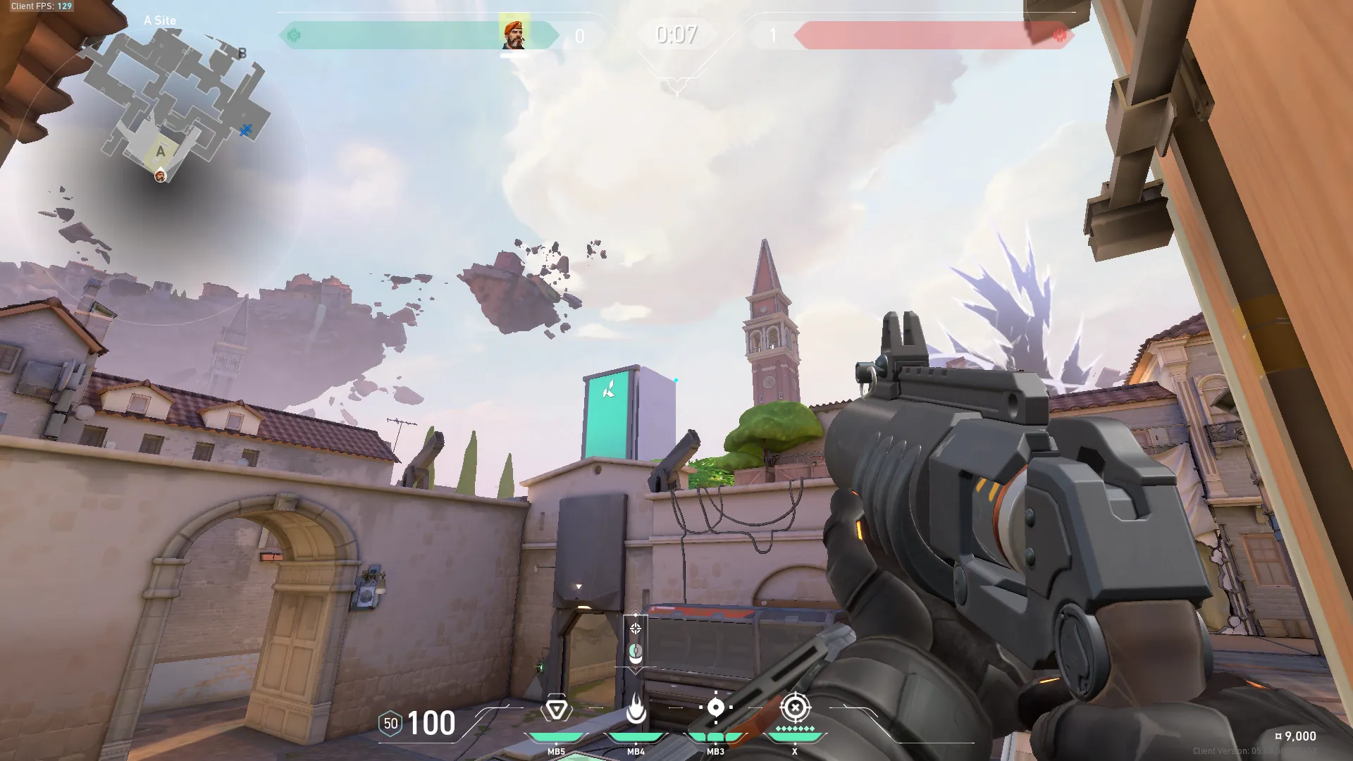 Brimstone Incendiary on Ascent Defense Mid — step 3 of 4: Aim — line up the shot