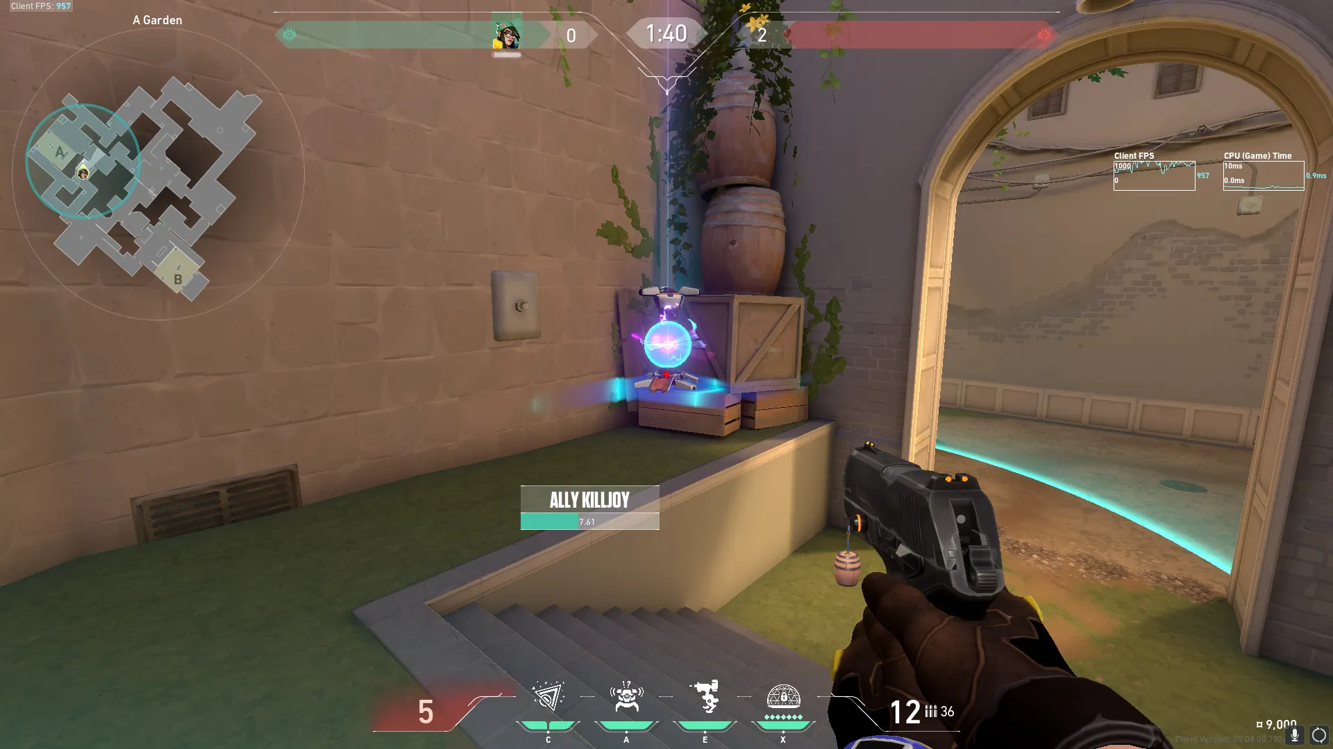 Killjoy Nanoswarm on Ascent Defense Site A — step 1 of 4: Position — where to stand