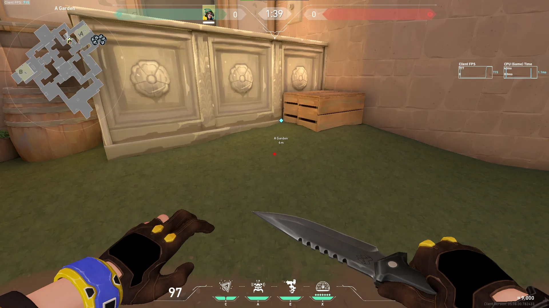 Killjoy Nanoswarm on Ascent Defense Site A — step 2 of 4: Aim — line up the shot