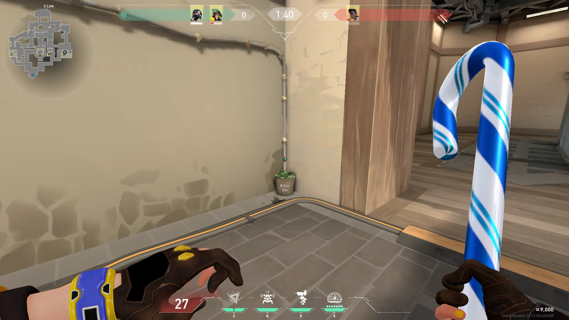 Killjoy Nanoswarm on Haven Defense Site C — step 1 of 3: Position — where to stand
