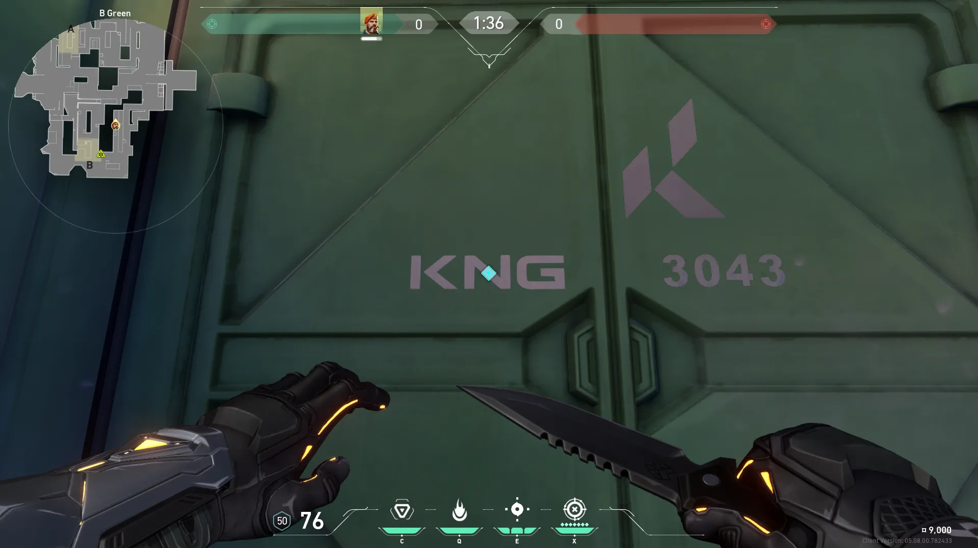 Brimstone Incendiary on Icebox Attack Site B — step 3 of 5: Aim — line up the shot