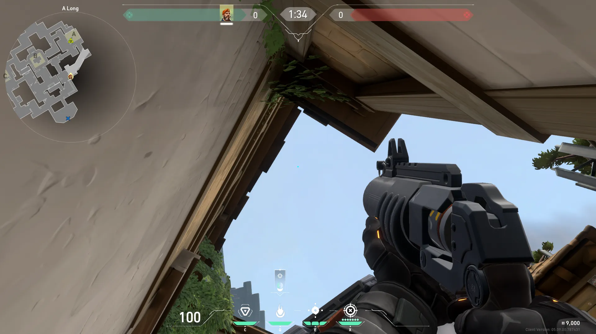 Brimstone Incendiary on Haven Attack Site A — step 3 of 4: Aim — line up the shot