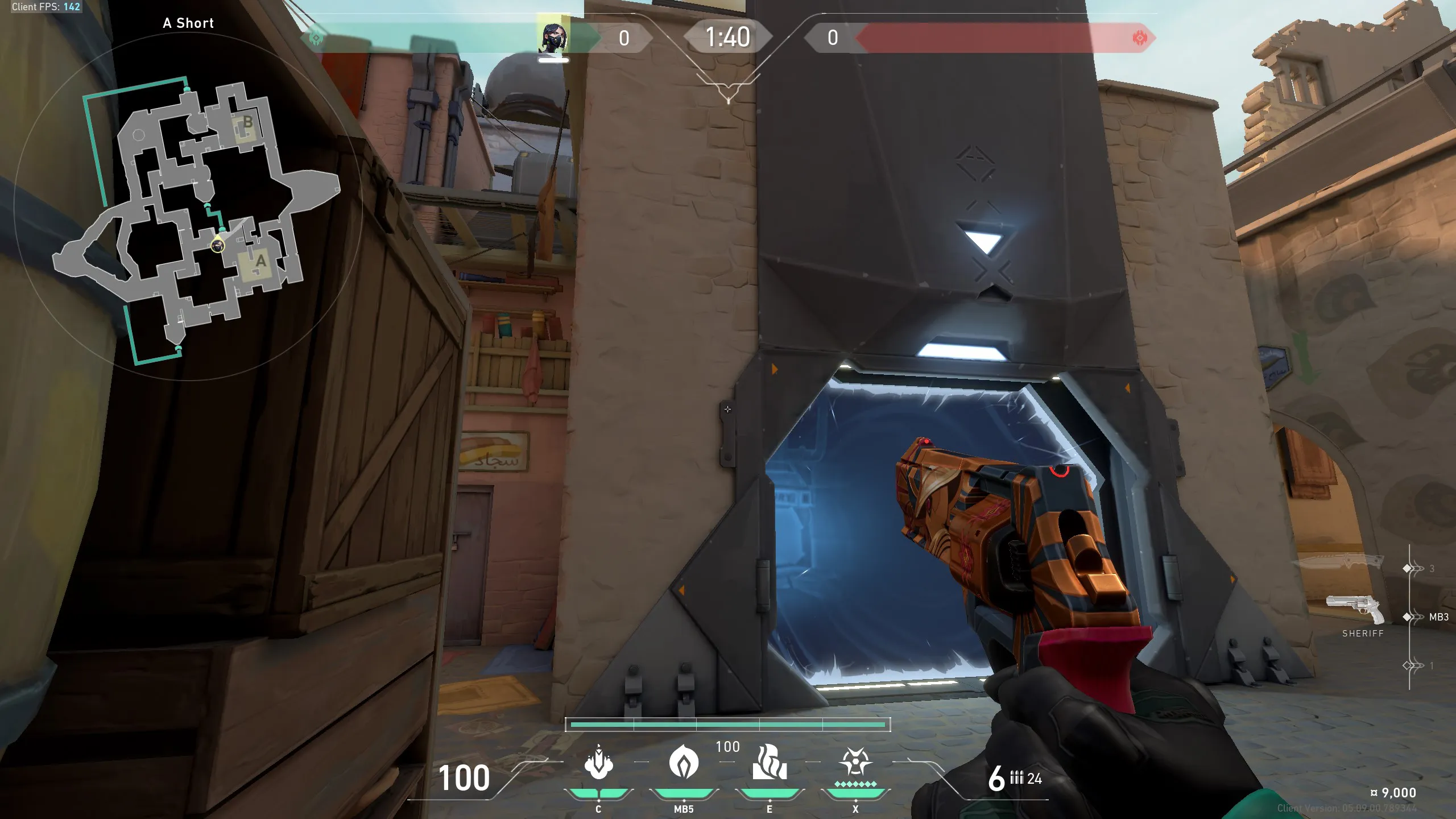 Viper Toxic Screen on Bind Defense Site B — step 2 of 4: Aim — line up the shot