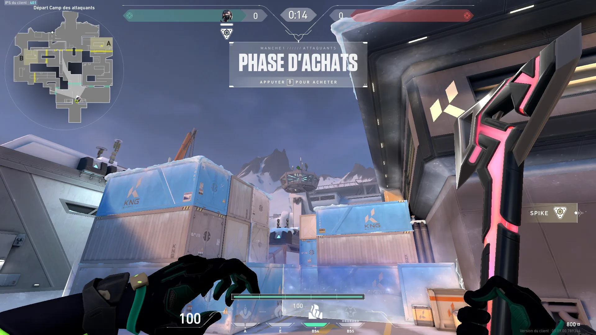 Viper Poison Cloud on Icebox Attack Mid — step 2 of 3: Aim — line up the shot