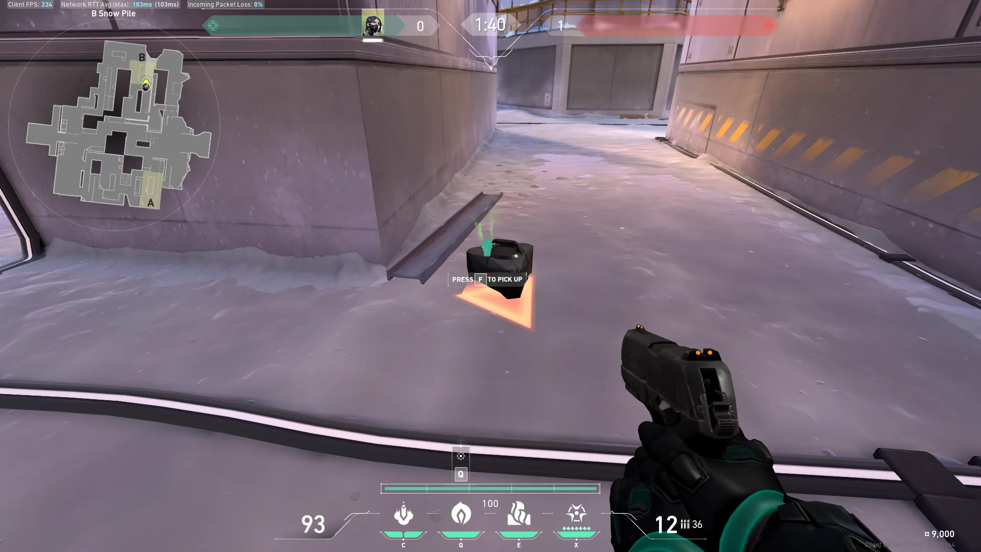 Viper Snake Bite on Icebox Attack Site B — step 1 of 4: Position — where to stand