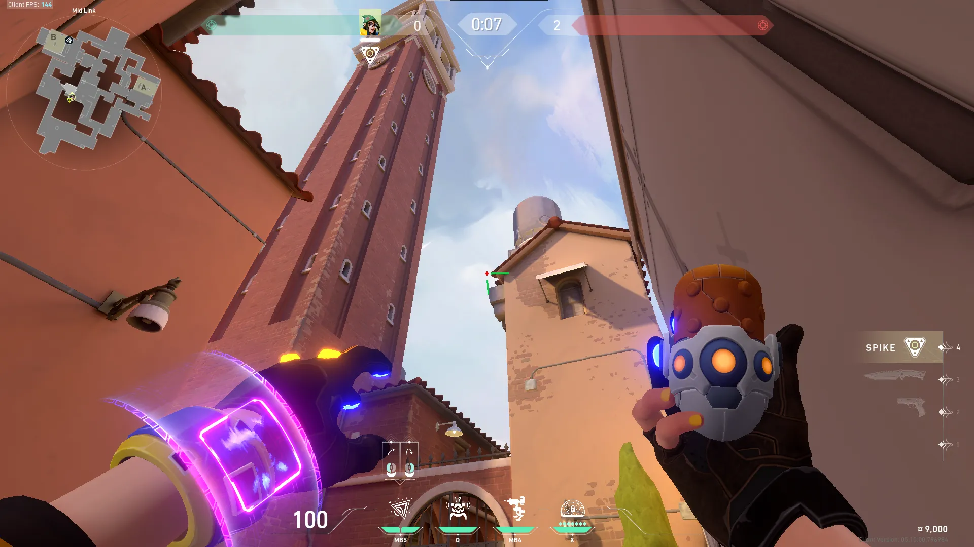 Killjoy Nanoswarm on Ascent Attack Site B — step 2 of 3: Aim — line up the shot