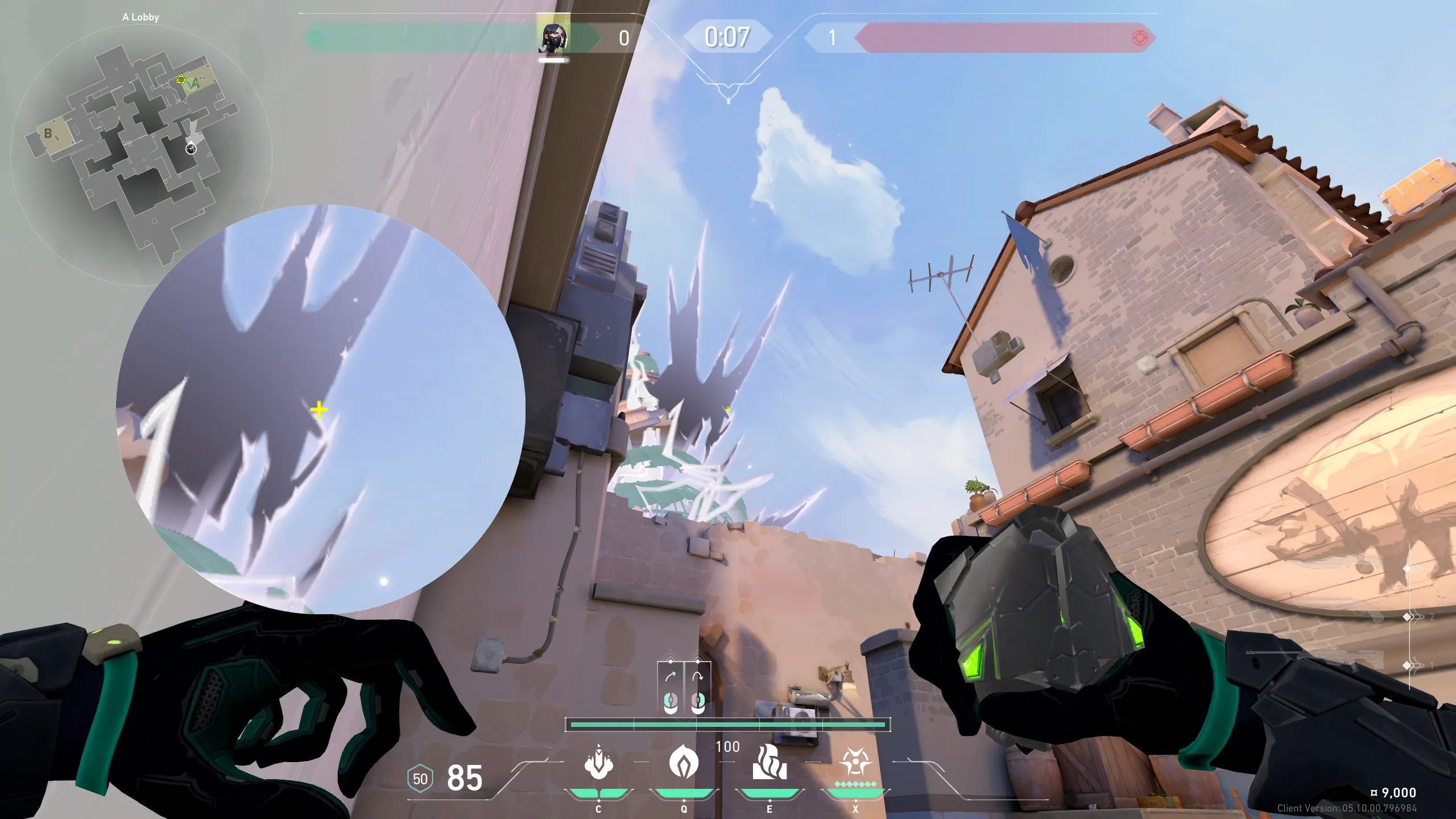 Viper Poison Cloud on Ascent Attack Site A — step 2 of 3: Aim — line up the shot