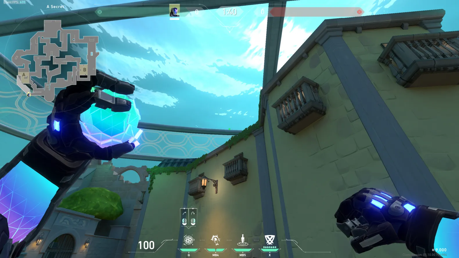 KAY/O Frag_Ment on Pearl Attack Site A — step 2 of 3: Aim — line up the shot