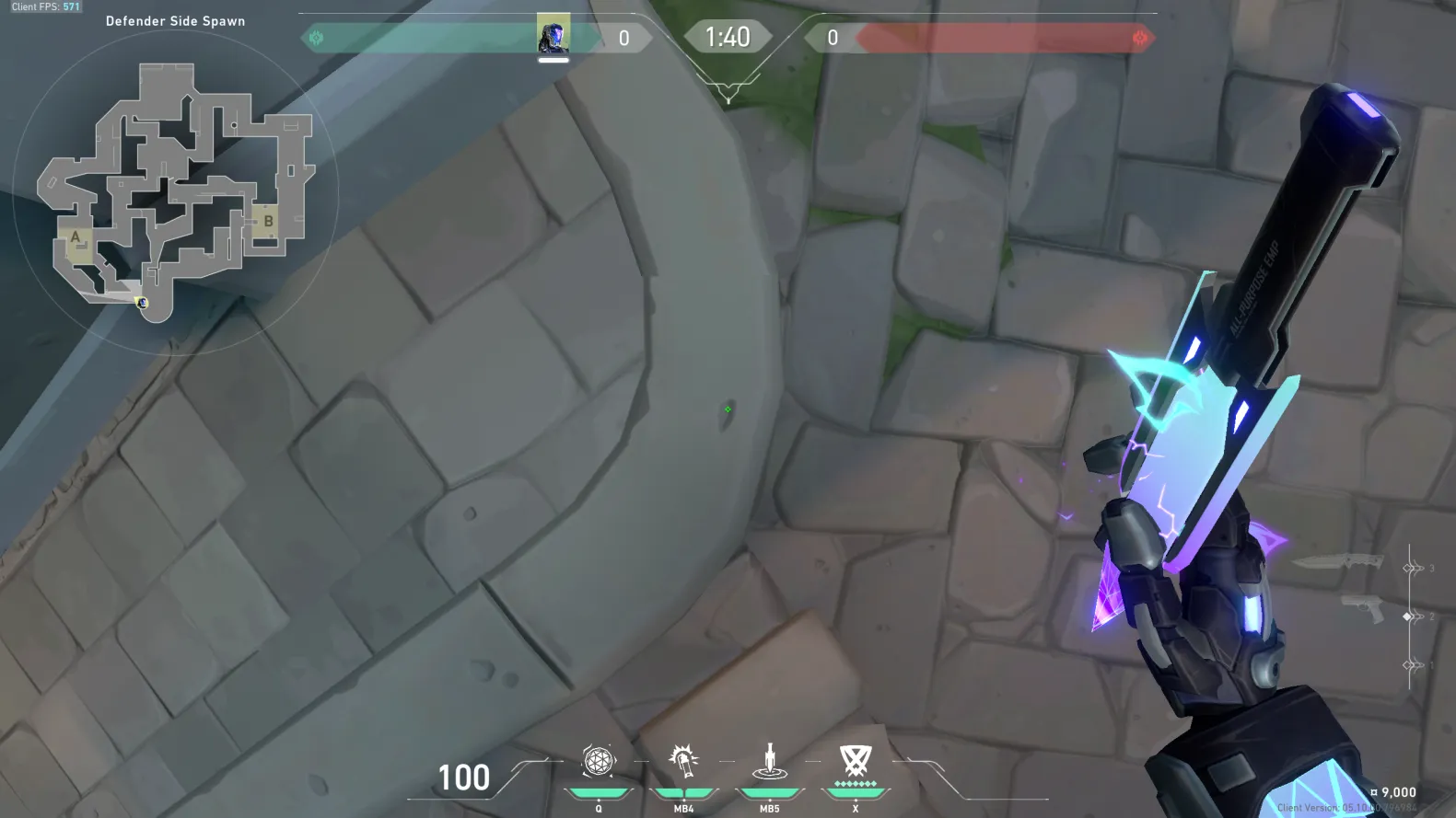 KAY/O Zero_Point on Pearl Defense Site B — step 1 of 3: Position — where to stand