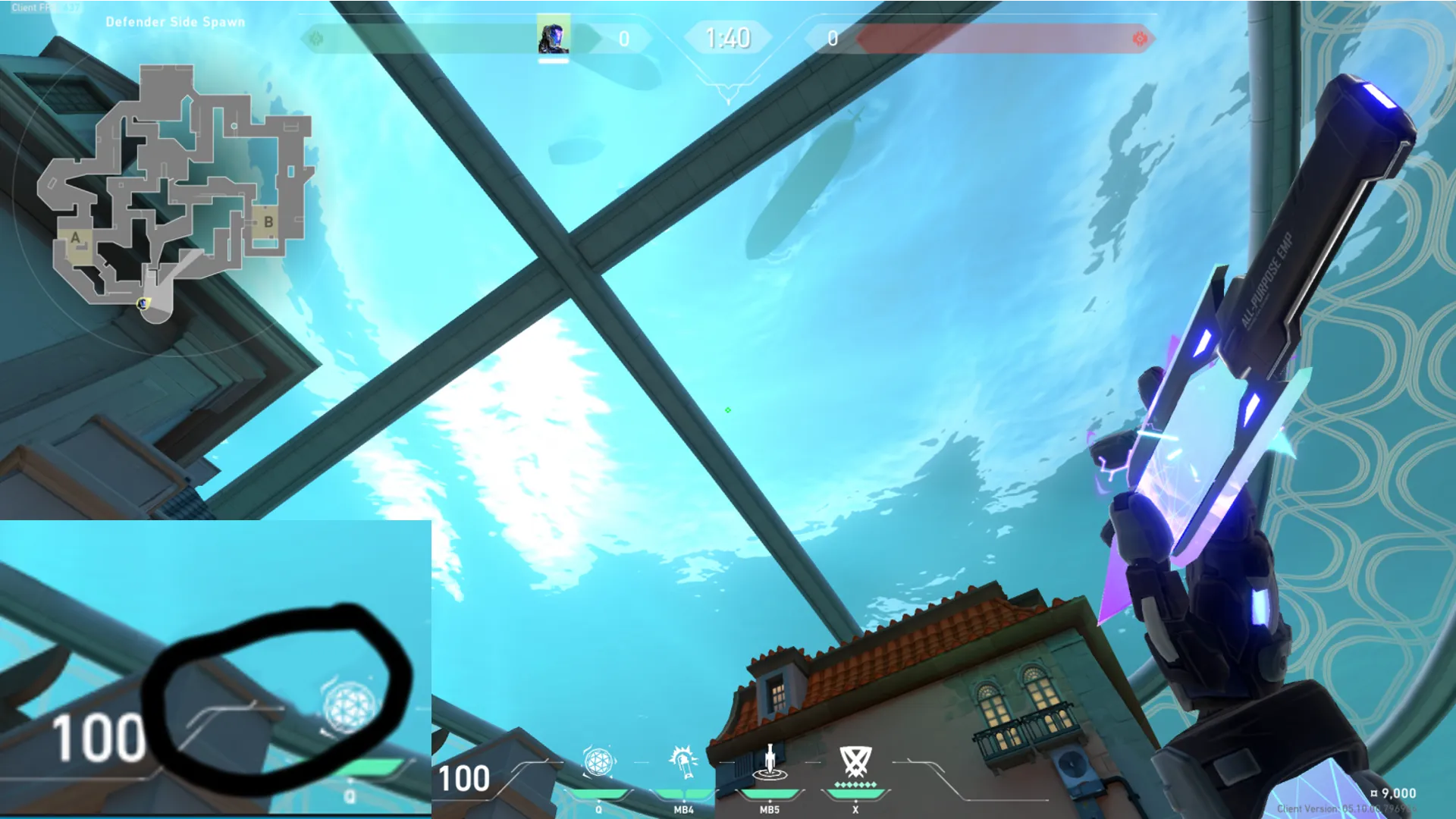 KAY/O Zero_Point on Pearl Defense Site B — step 2 of 3: Aim — line up the shot