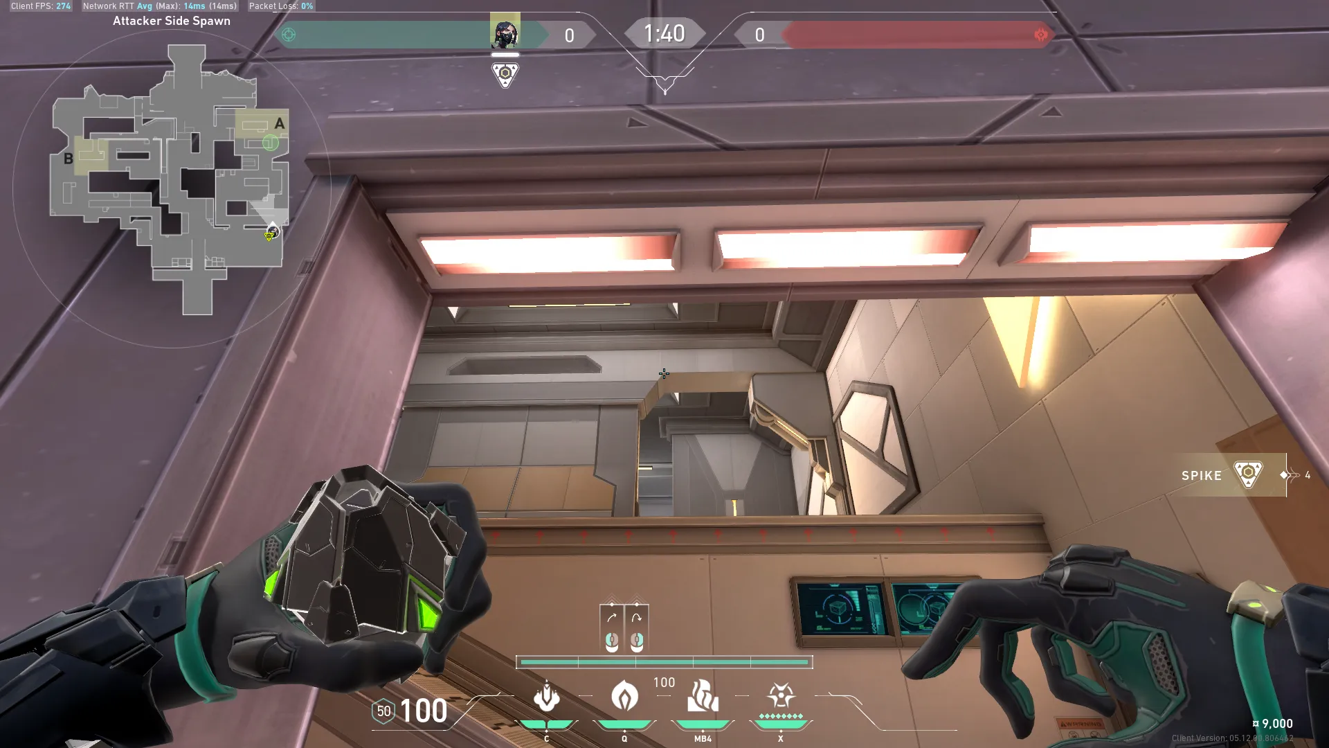 Viper Poison Cloud on Icebox Attack Site A — step 2 of 4: Aim — line up the shot