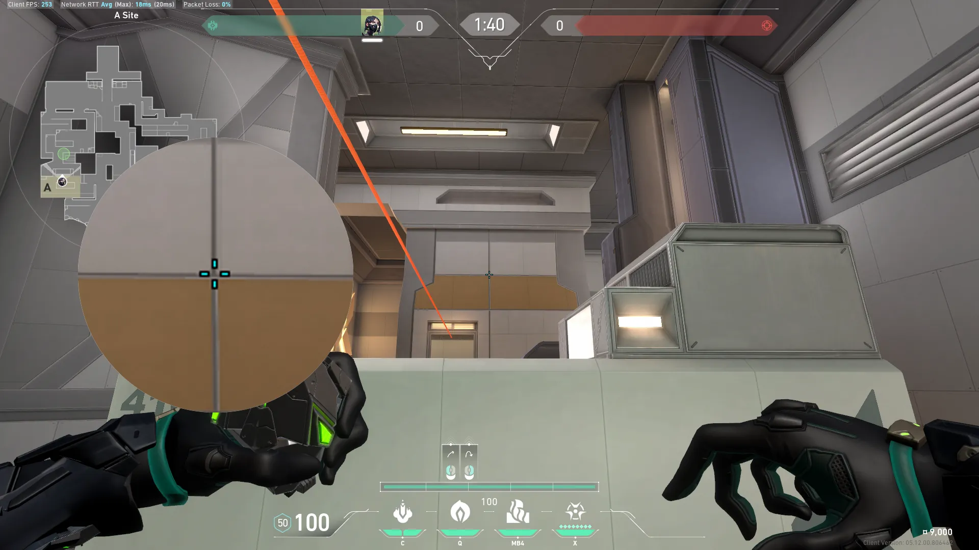 Viper Poison Cloud on Icebox Defense Site A — step 2 of 5: Aim — line up the shot
