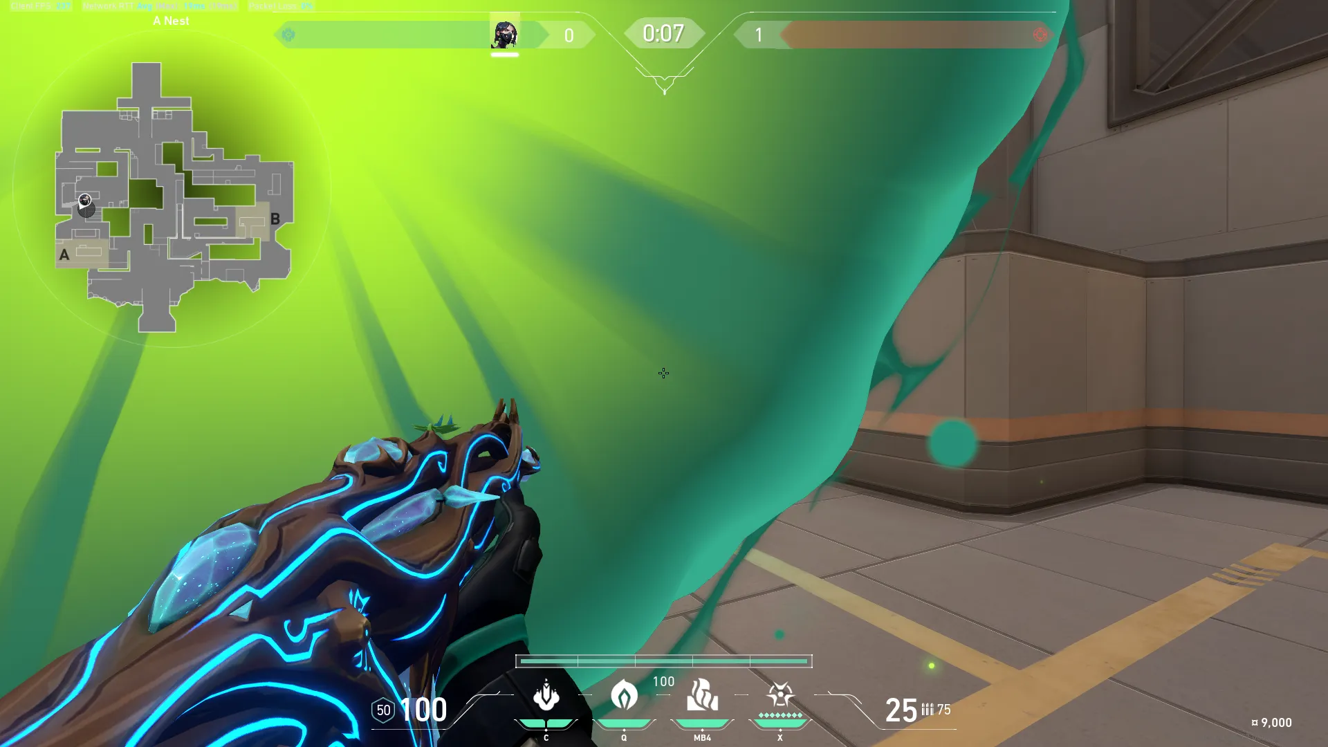 Viper Poison Cloud on Icebox Defense Site A — step 3 of 5: Aim — line up the shot
