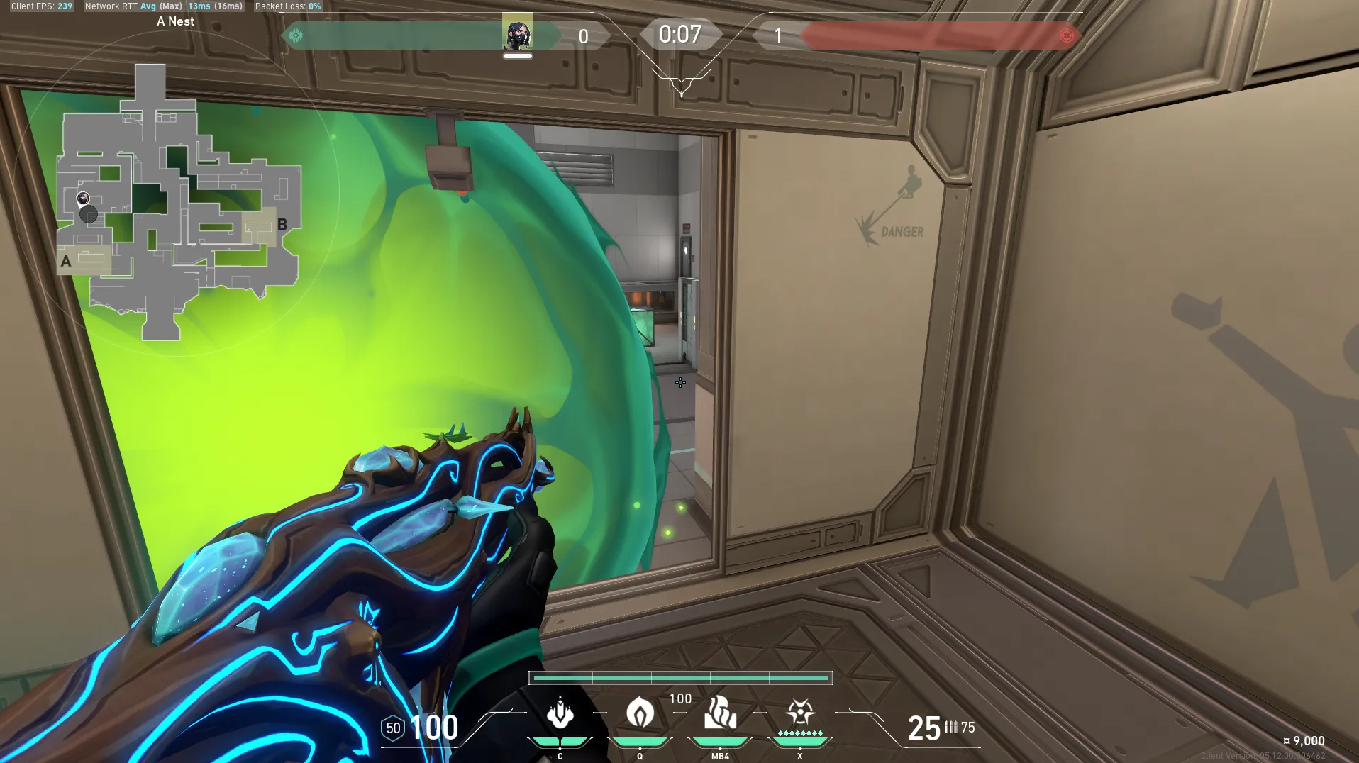 Viper Poison Cloud on Icebox Defense Site A — step 4 of 5: Aim — line up the shot