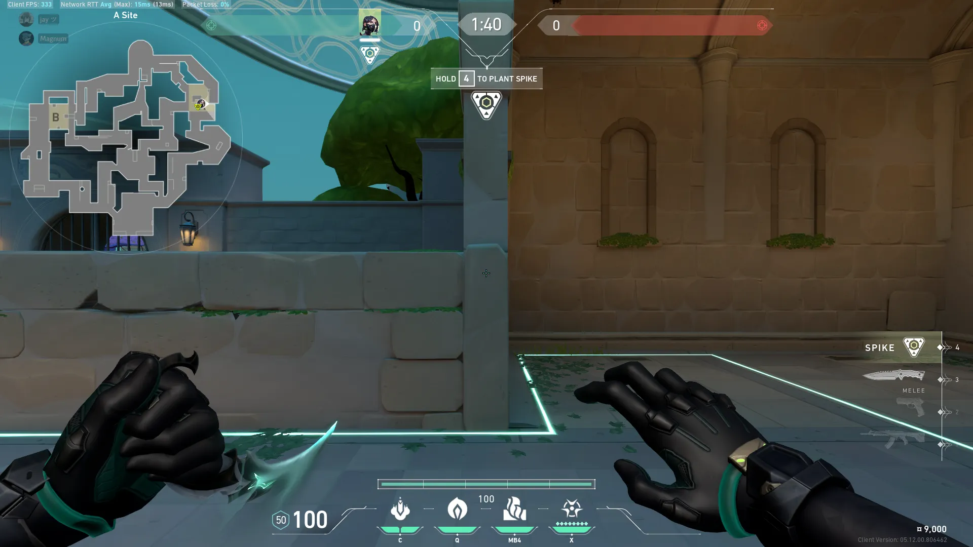 Viper Snake Bite on Pearl Defense Site A — step 1 of 4: Position — where to stand