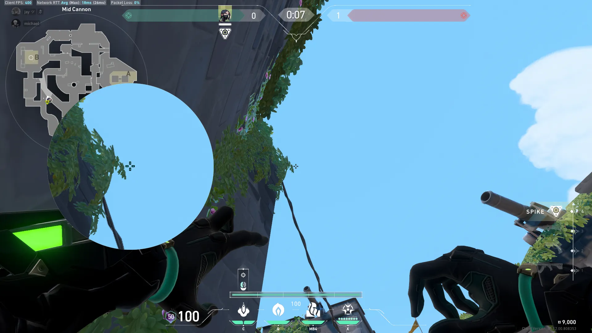 Viper Snake Bite on Breeze Attack Site B — step 2 of 3: Aim — line up the shot