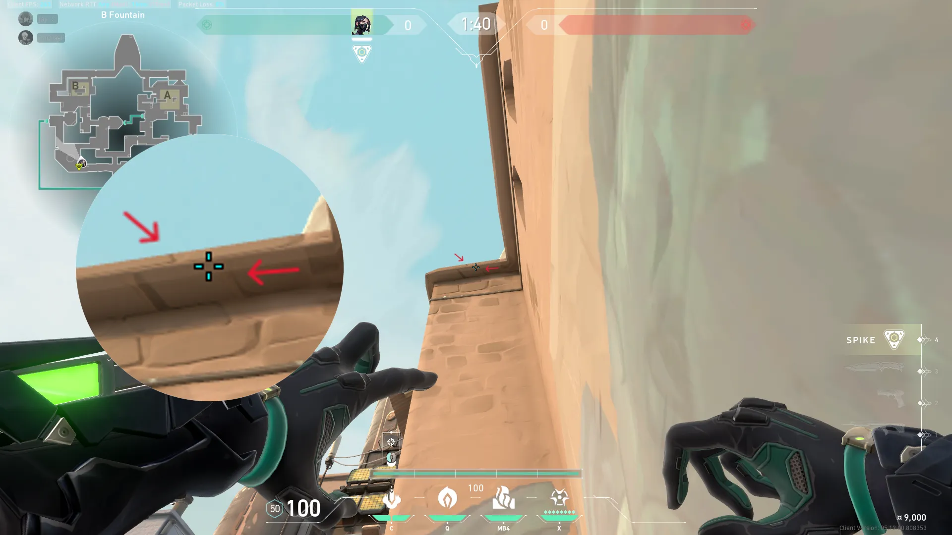 Viper Snake Bite on Bind Attack Site B — step 2 of 3: Aim — line up the shot
