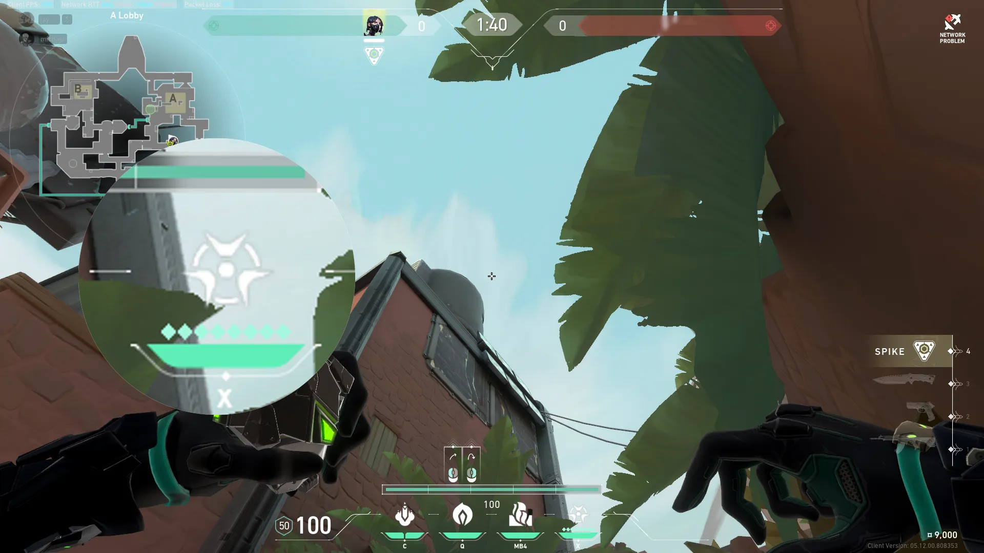 Viper Poison Cloud on Bind Attack Site A — step 2 of 3: Aim — line up the shot