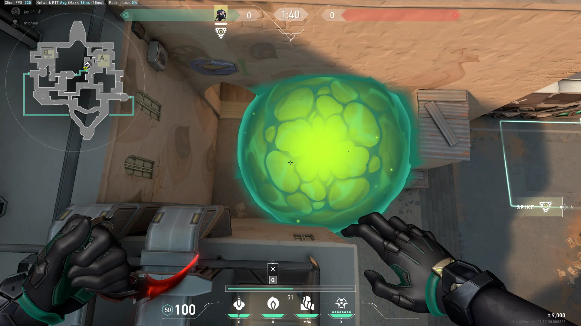 Viper Poison Cloud on Bind Attack Site A — step 3 of 3: Result