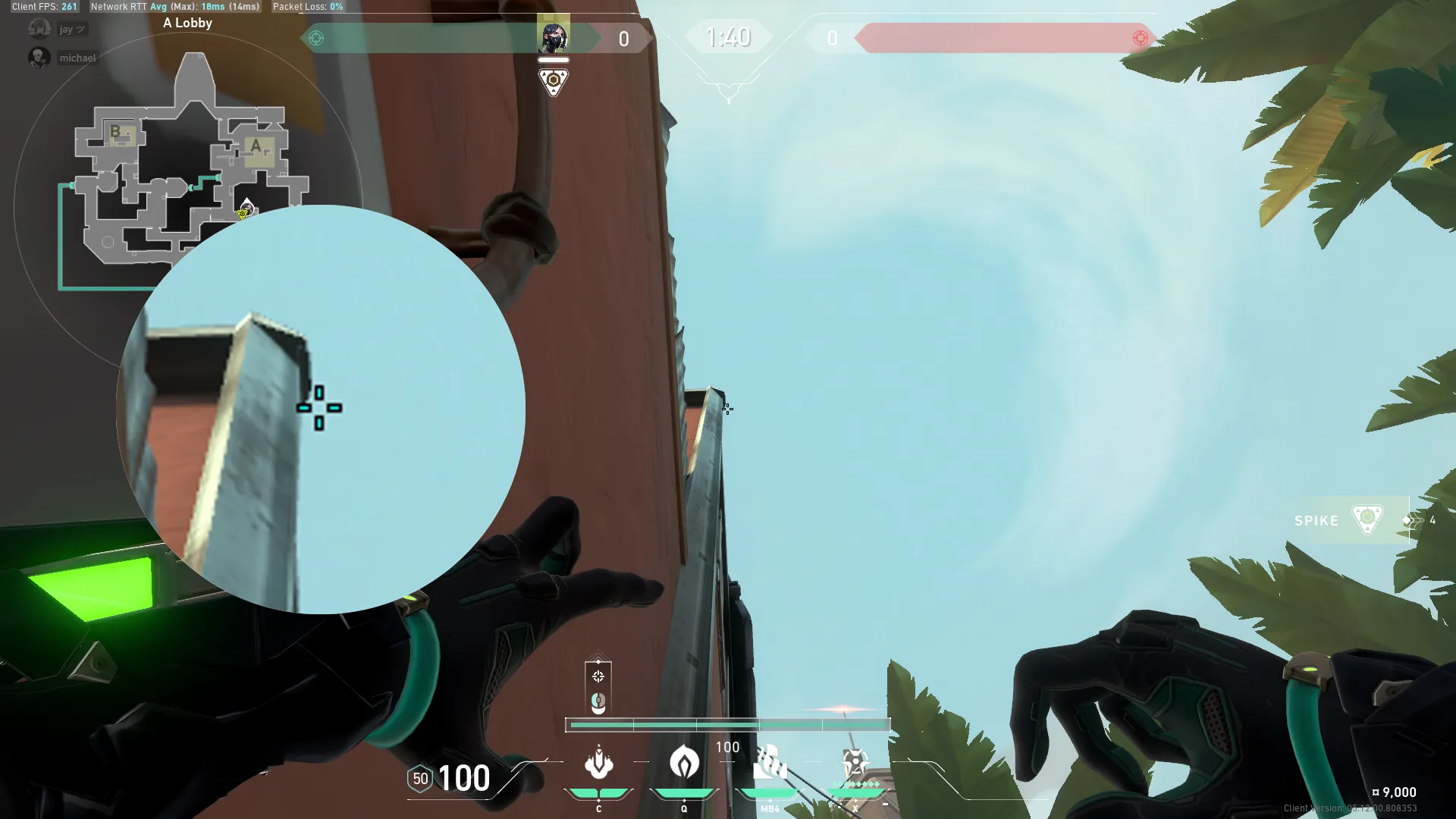 Viper Snake Bite on Bind Defense Site A — step 2 of 3: Aim — line up the shot