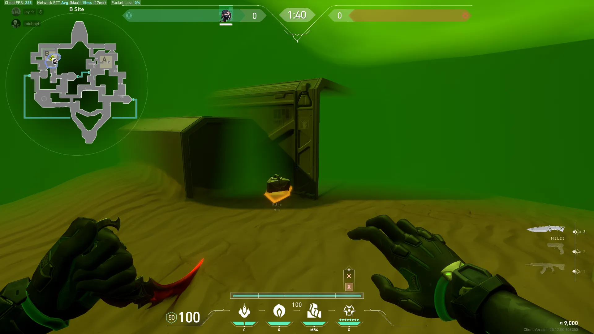 Viper Snake Bite on Bind Defense Site B — step 3 of 6: Aim — line up the shot