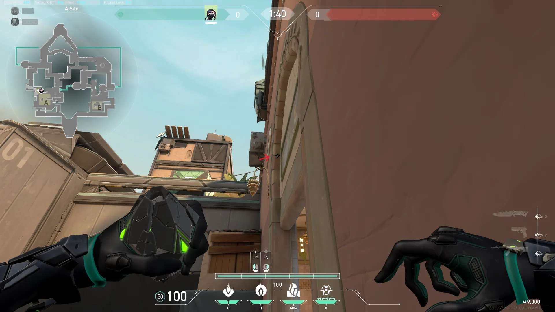 Viper Poison Cloud on Bind Attack Site A — step 2 of 4: Aim — line up the shot