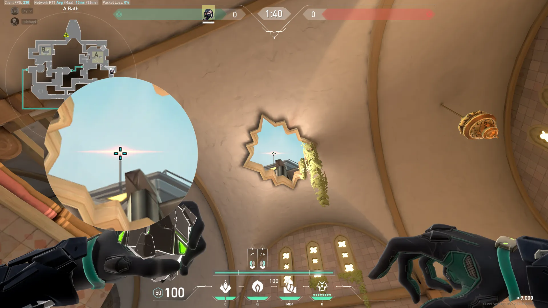 Viper Poison Cloud on Bind Attack Site A — step 1 of 2: Position — where to stand